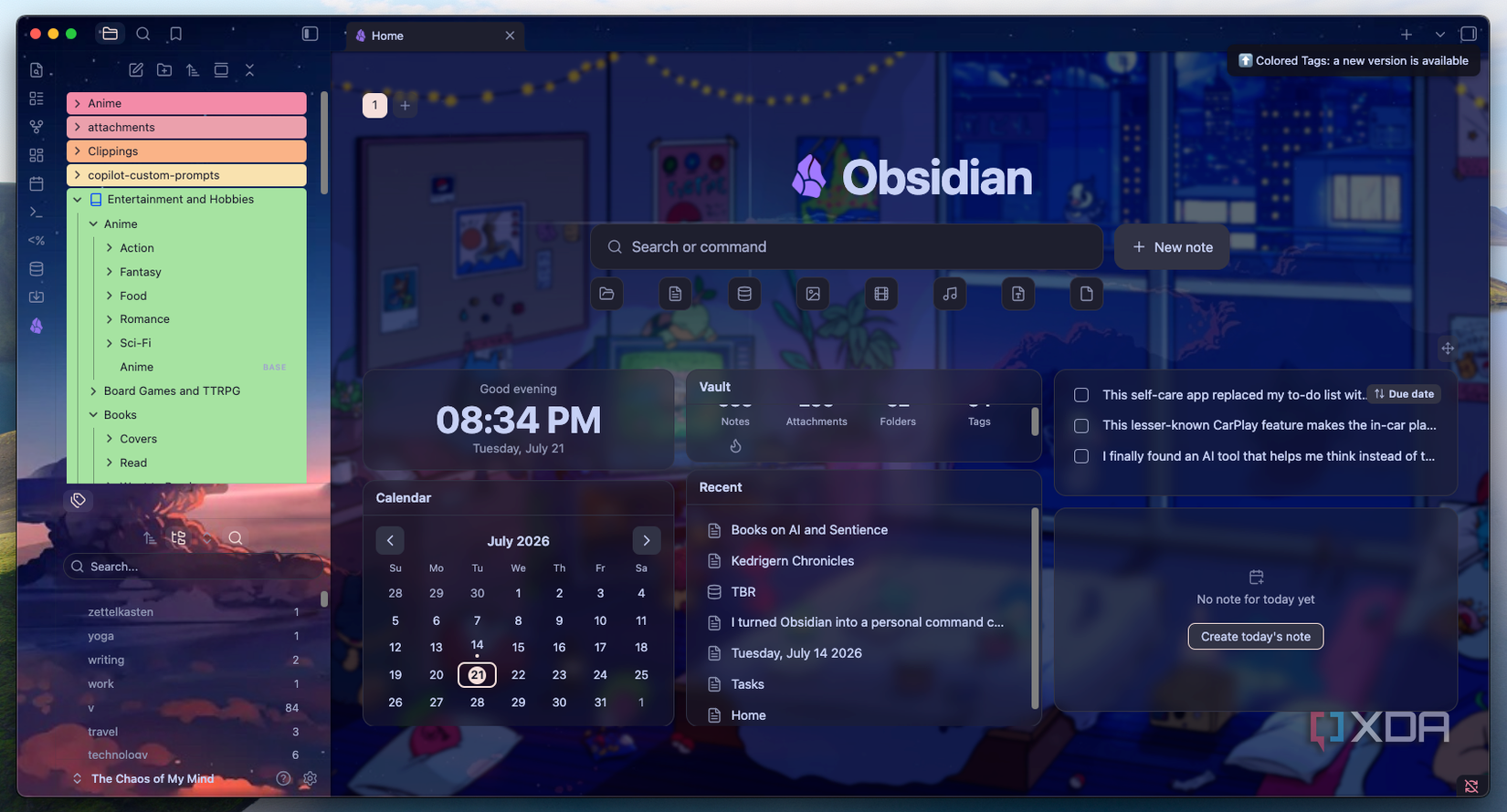 My main Obsidian Vault