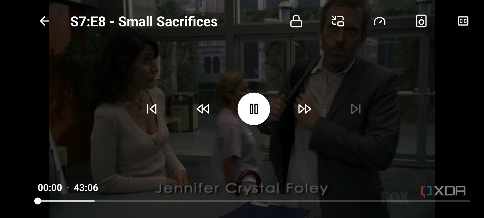 shows video playing on Findroid from Jellyfin server on Pixel