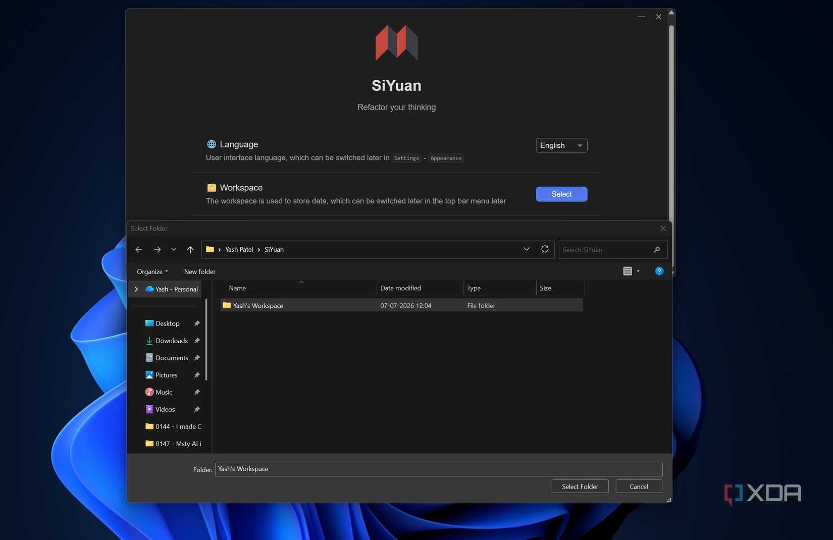 SiYuan workspace on windows