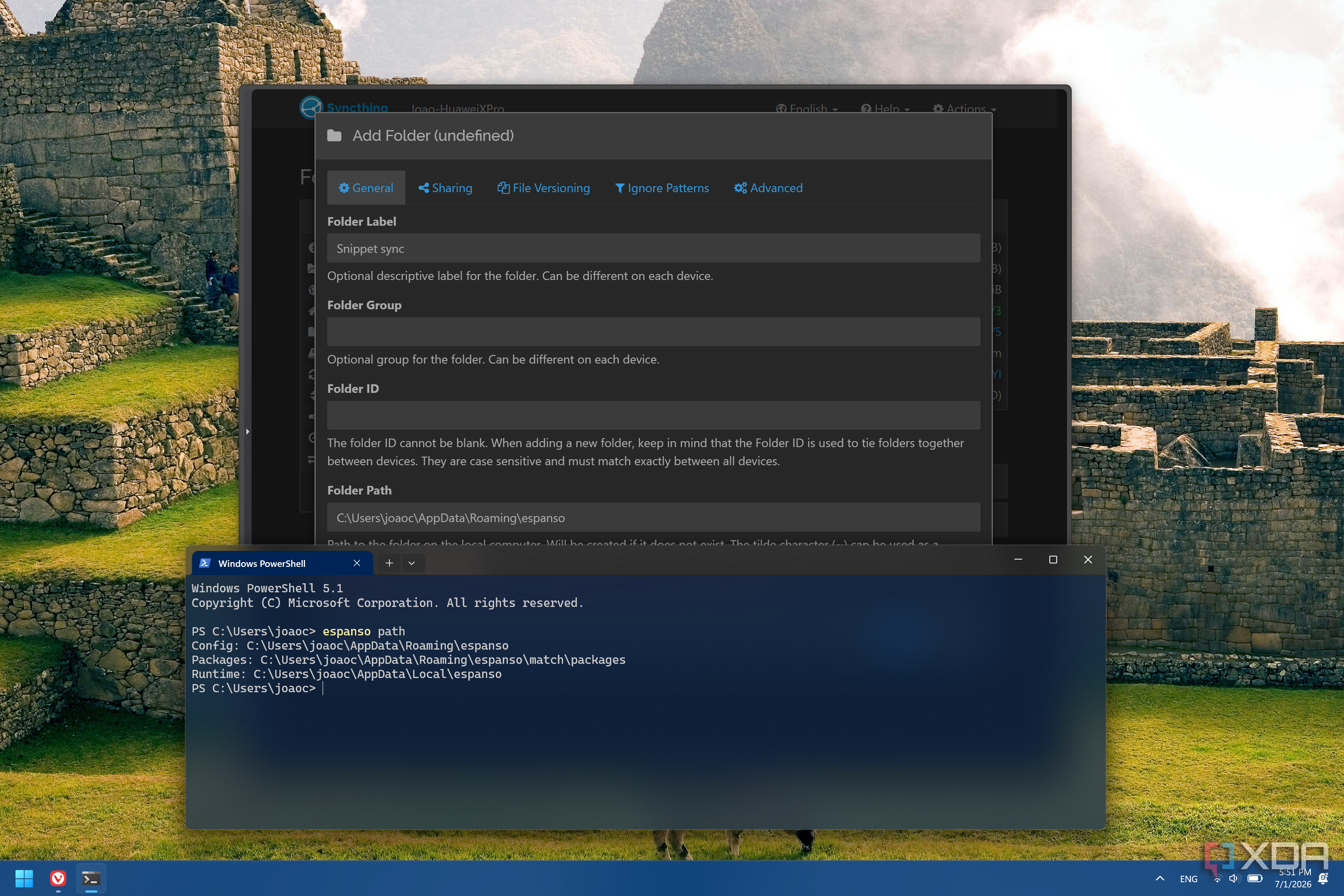 I sync my text snippets across all my devices without the cloud, and it ...