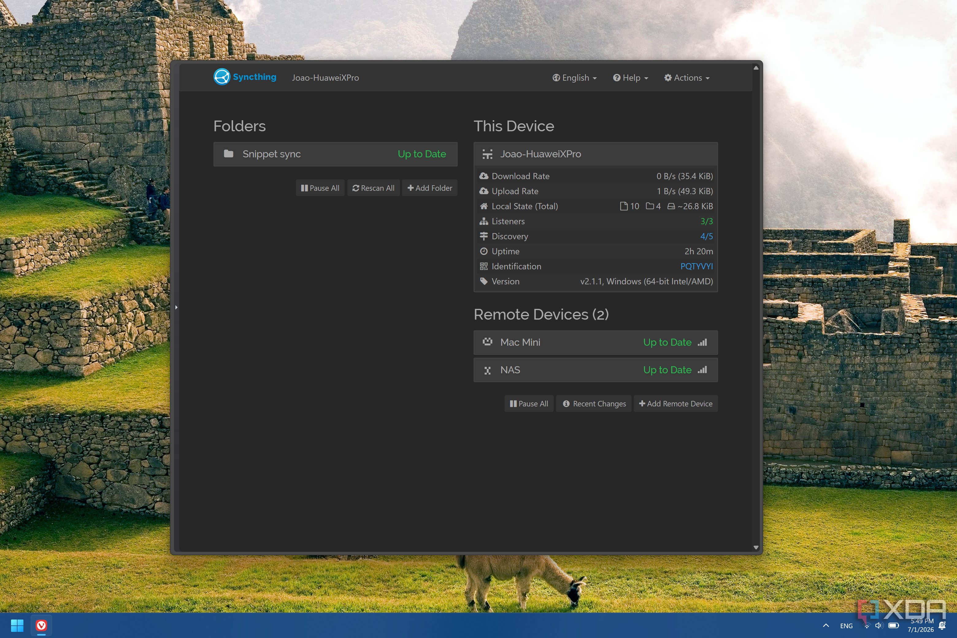 I sync my text snippets across all my devices without the cloud, and it ...