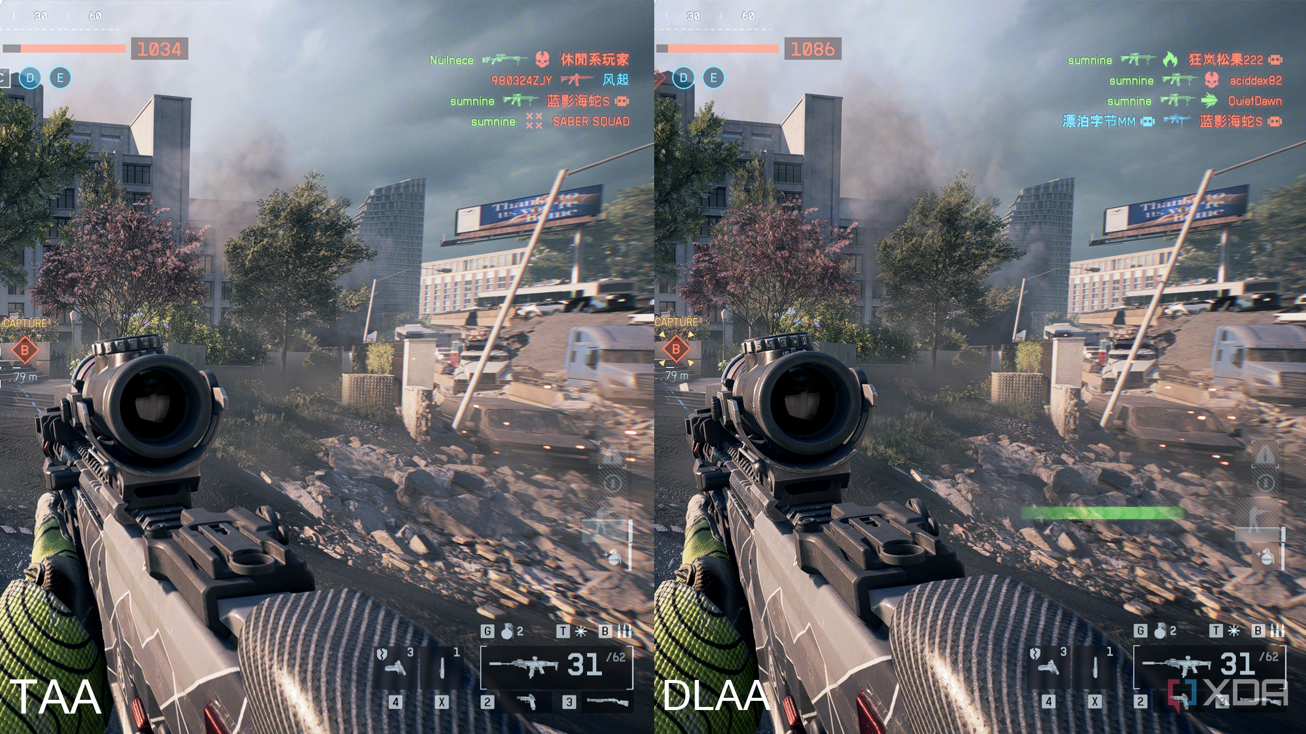 TAA vs DLAA comparison Battlefield 6