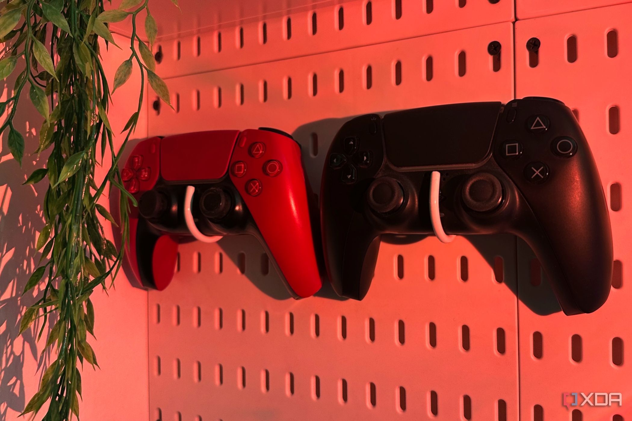 Two dualsense controllers.