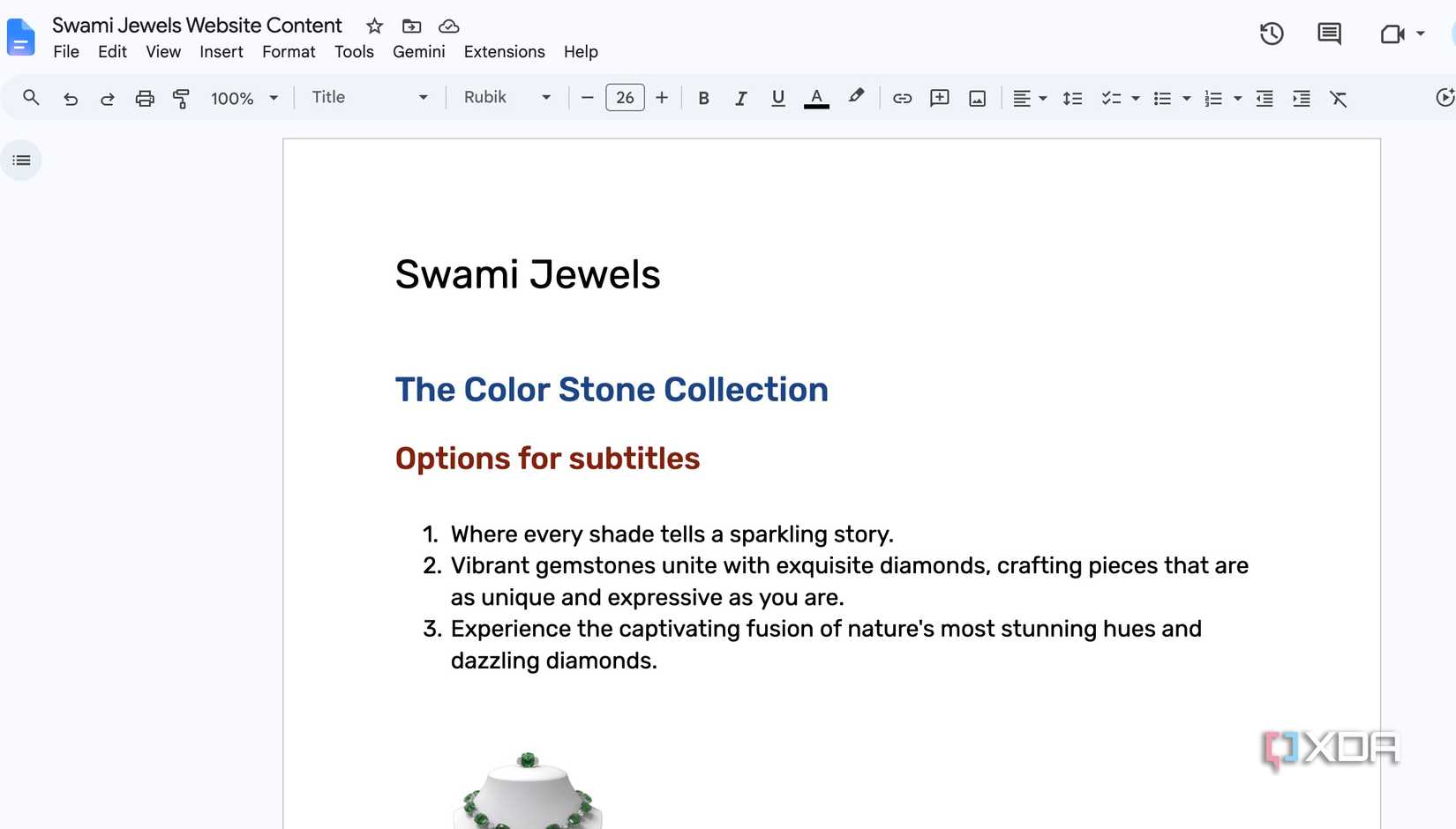 Google Doc document