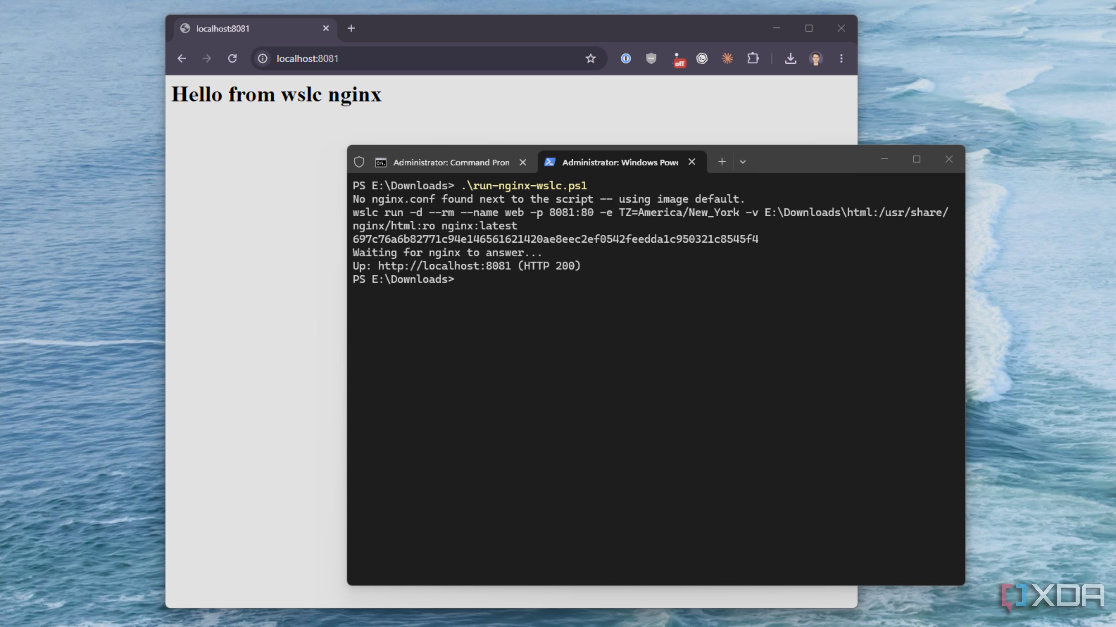 I switched from Docker Desktop to WSL Containers, and I'm switching back