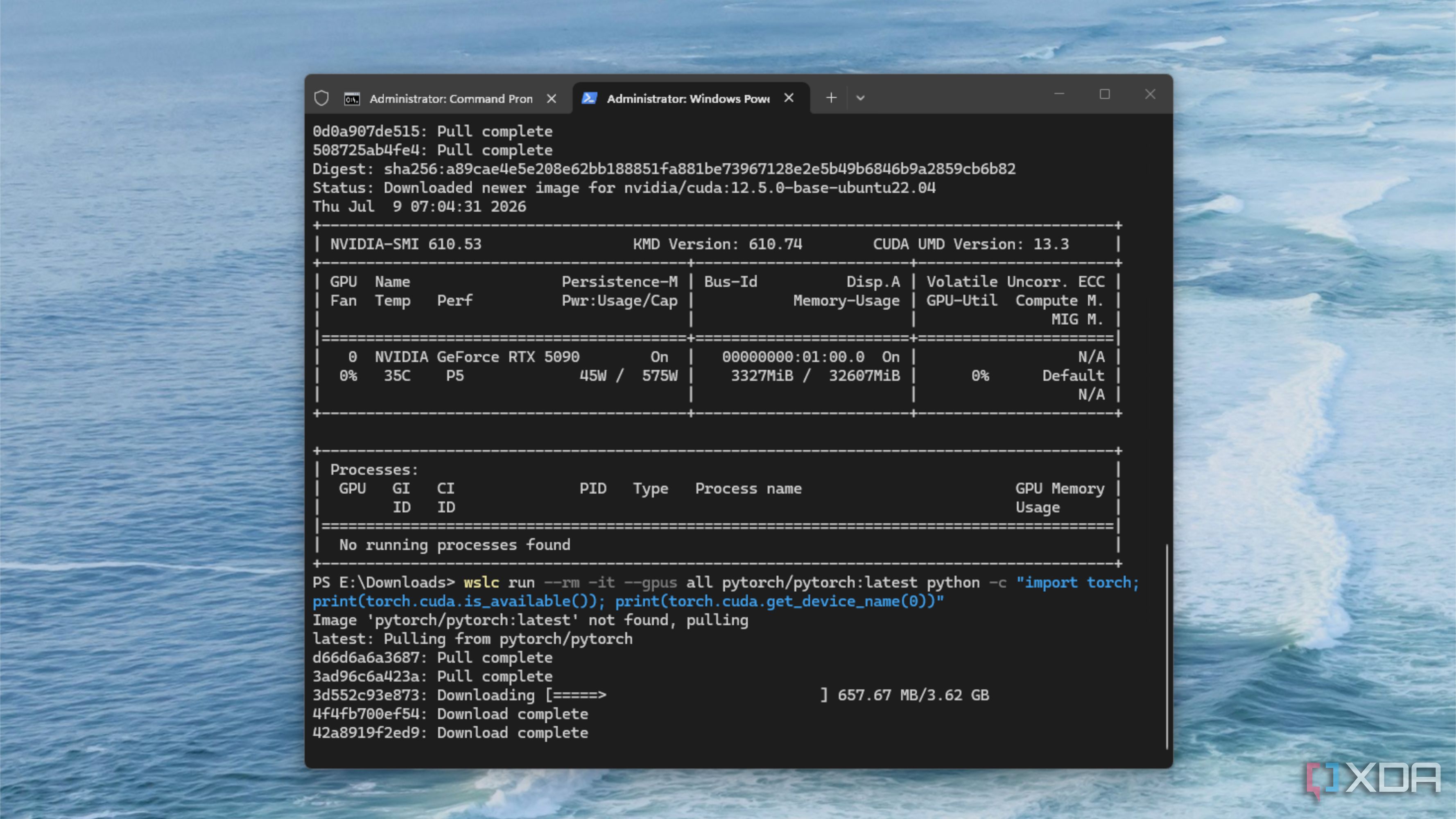 I switched from Docker Desktop to WSL Containers, and I'm