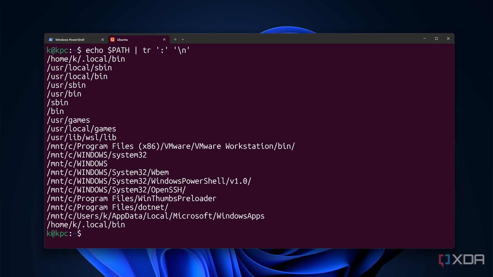 I do all my Linux work inside Windows now, and I genuinely can't tell ...