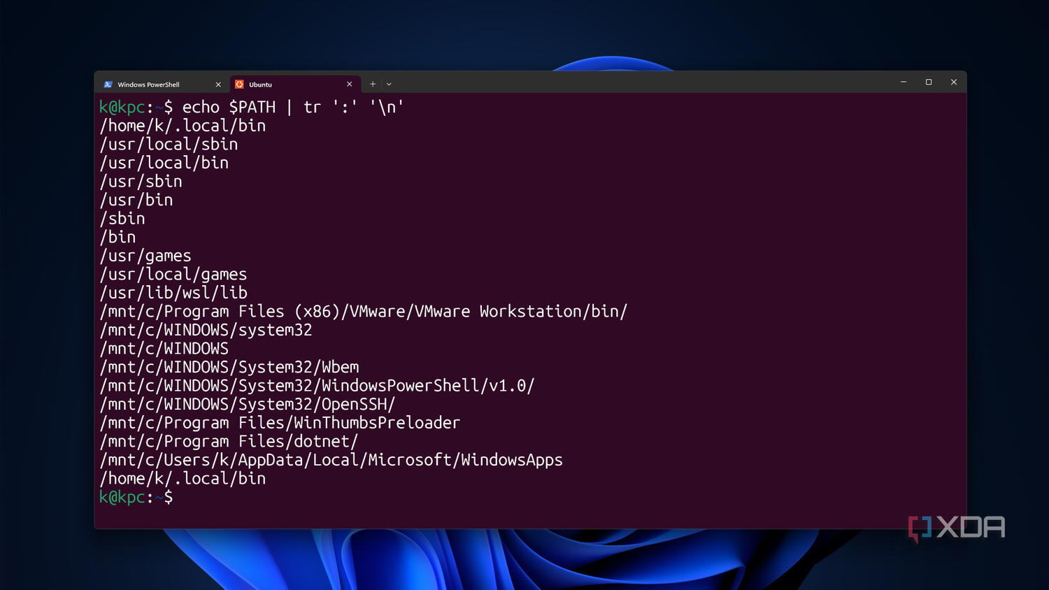 I do all my Linux work inside Windows now, and I genuinely can't tell ...