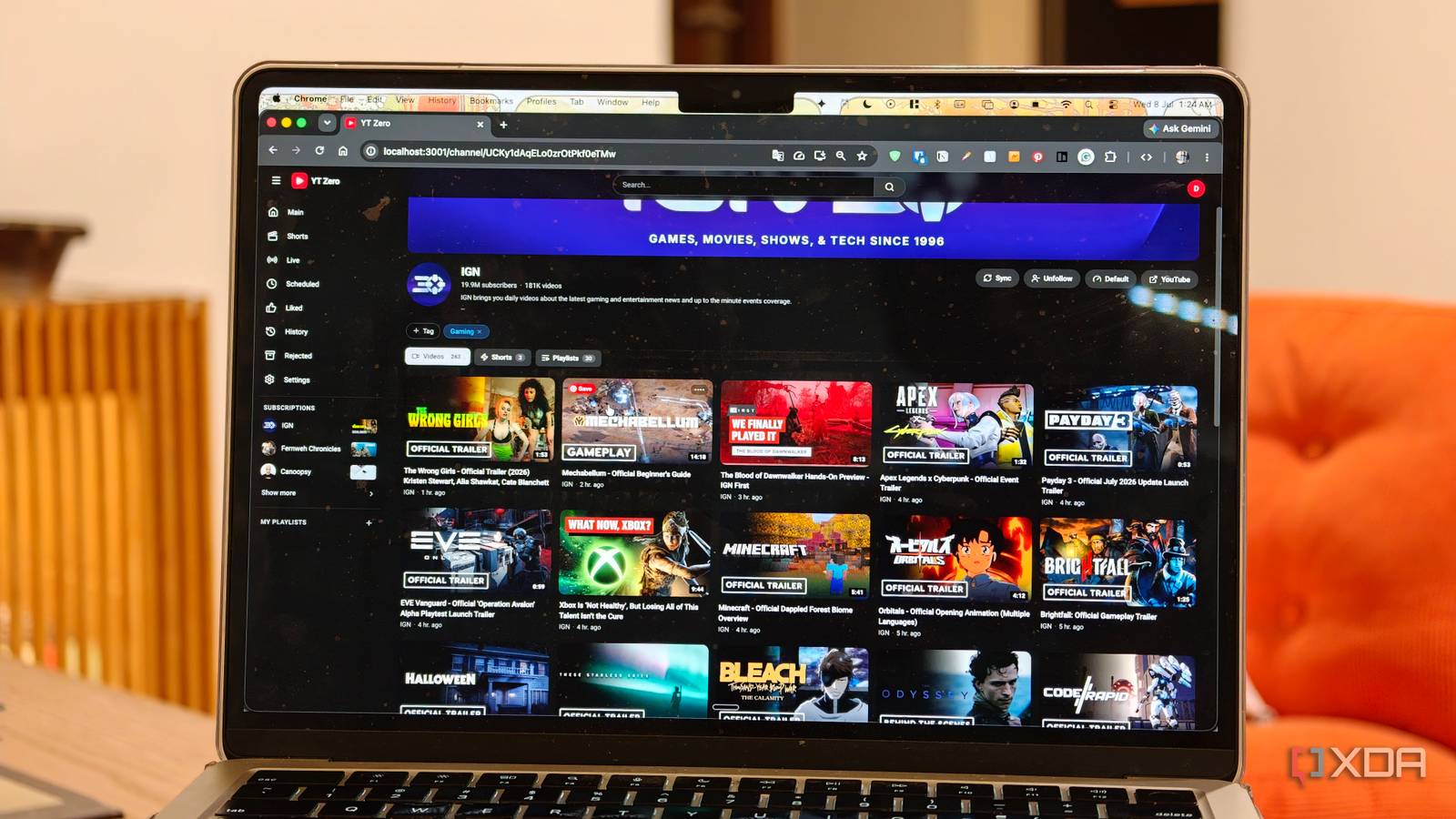 Este front-end auto-hospedado do YouTube remove as recomendações e retorna o feed