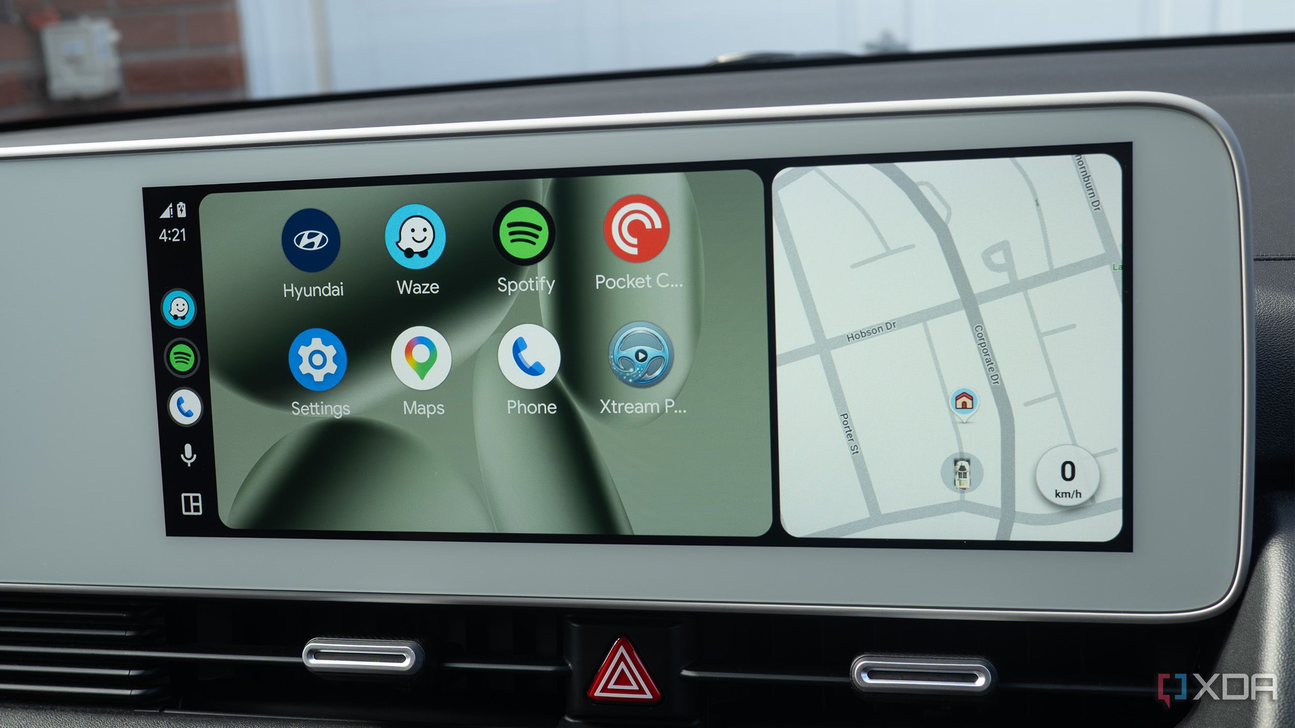 Android Auto's home screen 