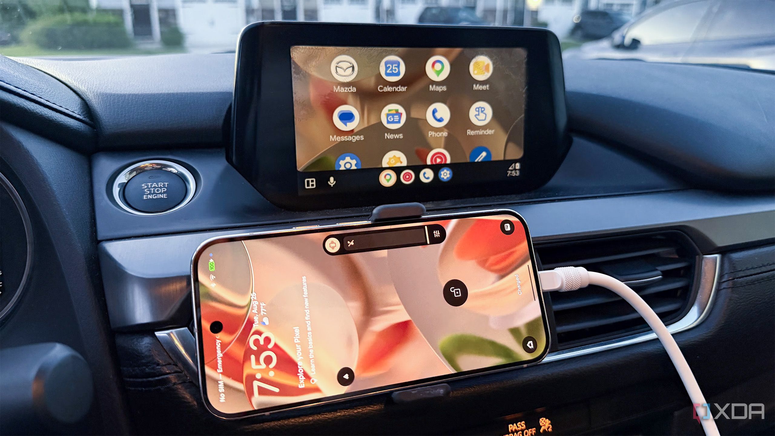 Android Auto in a Mazda