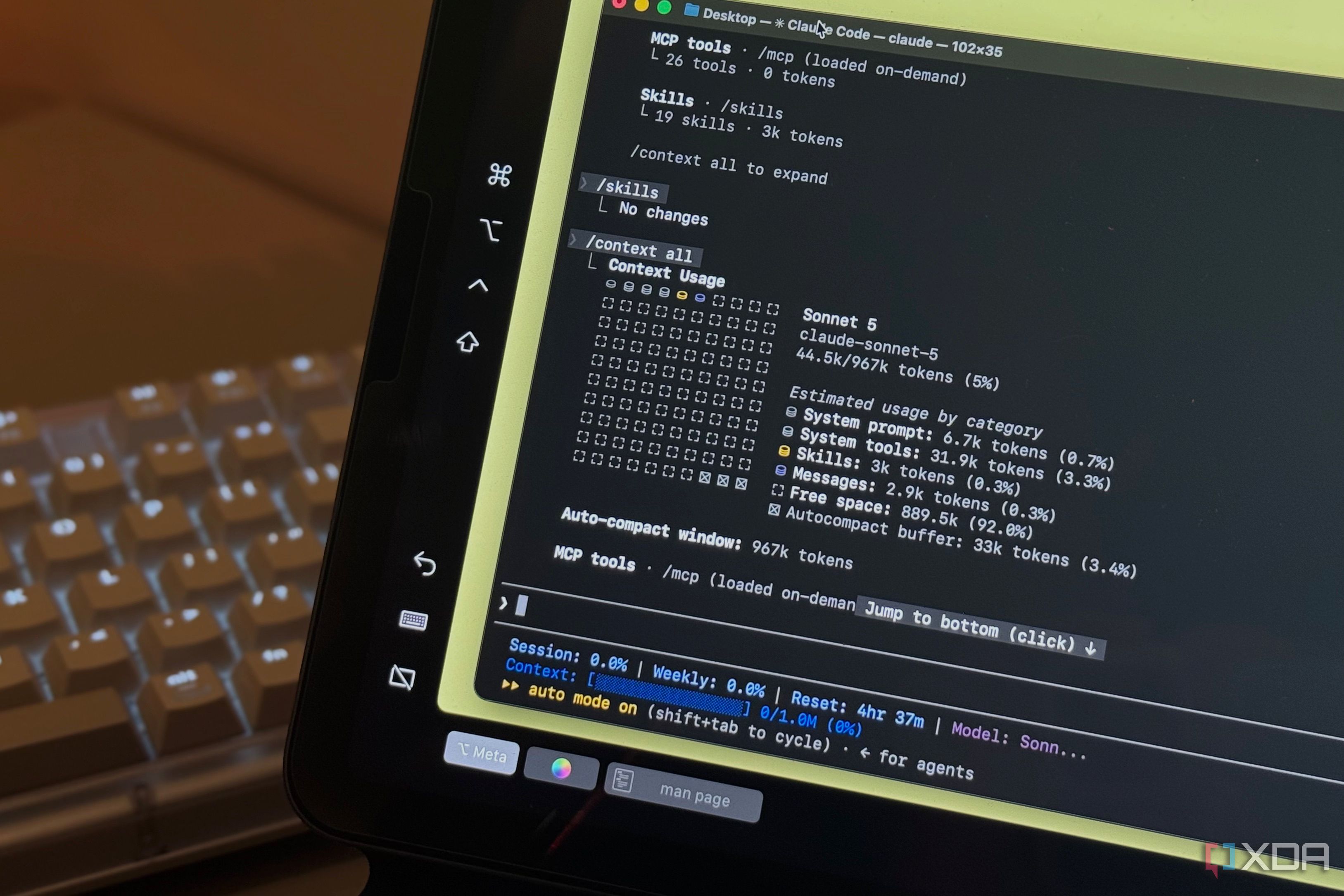 claude code context window page