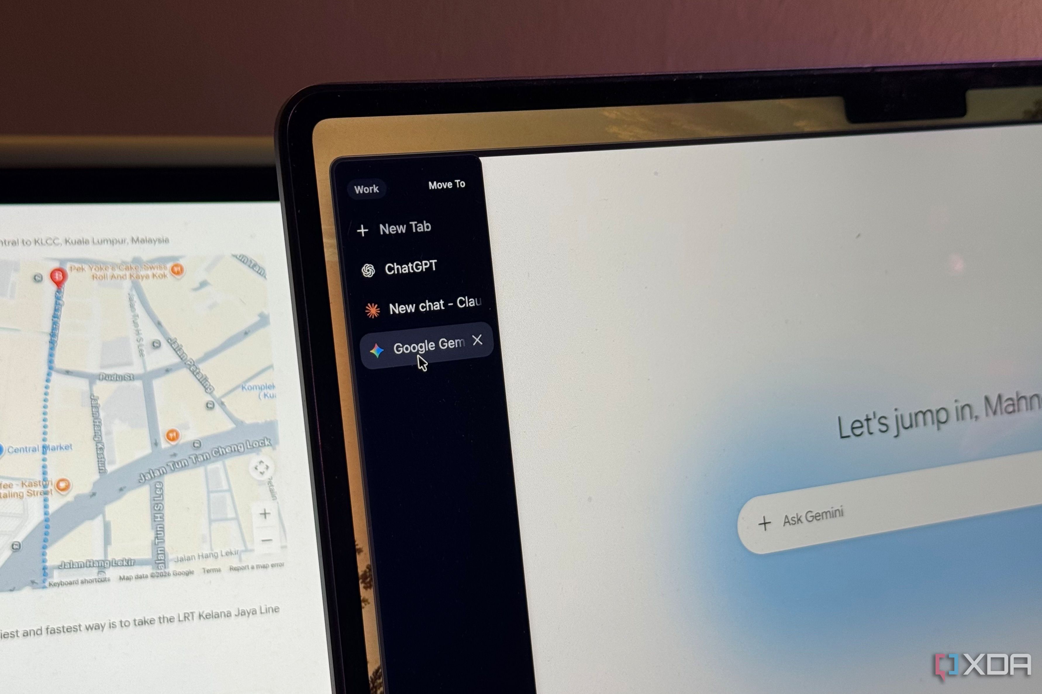 Claude, Gemini and ChatGPT on Macbook