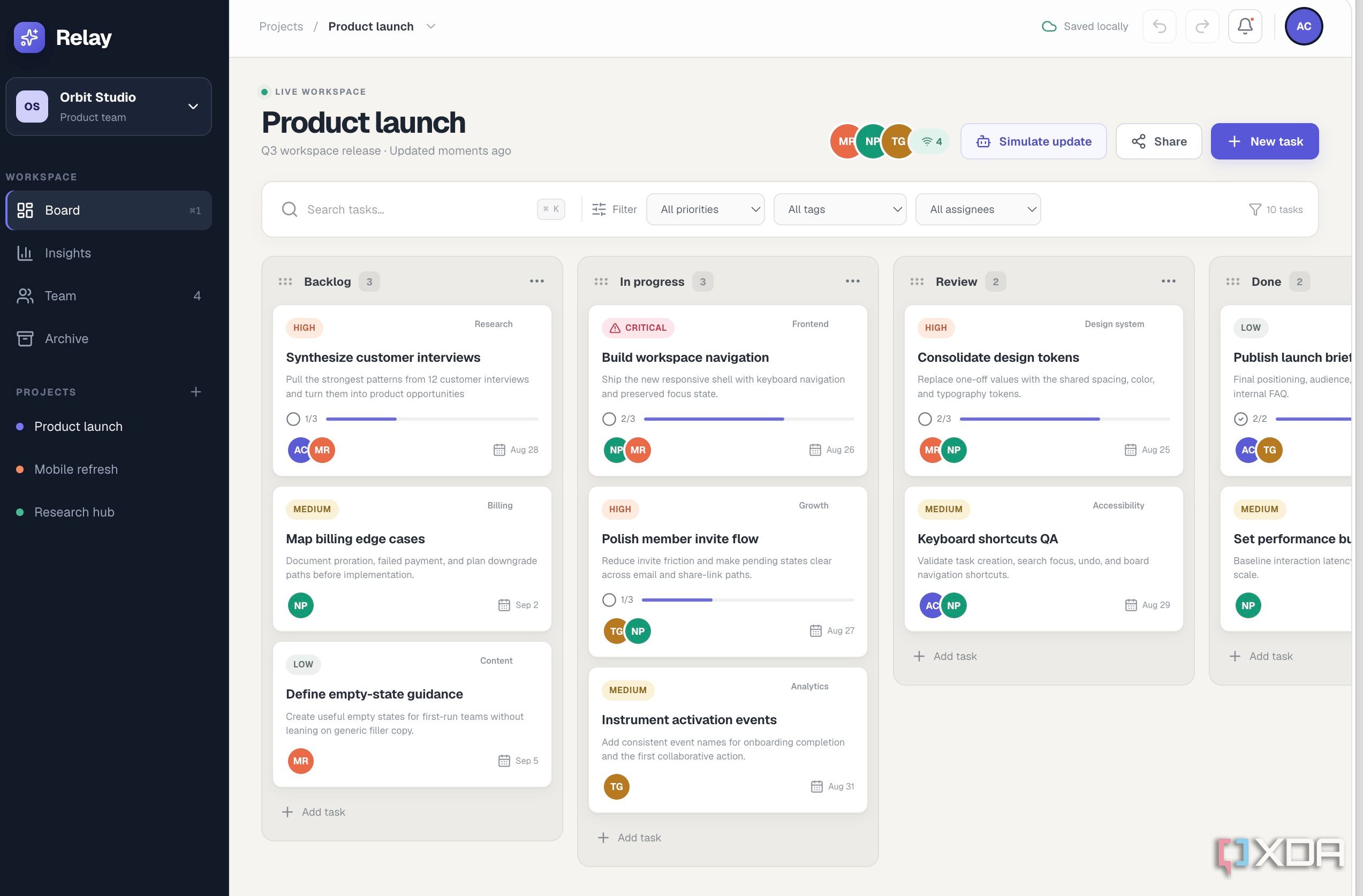 GPT creating Kanban board