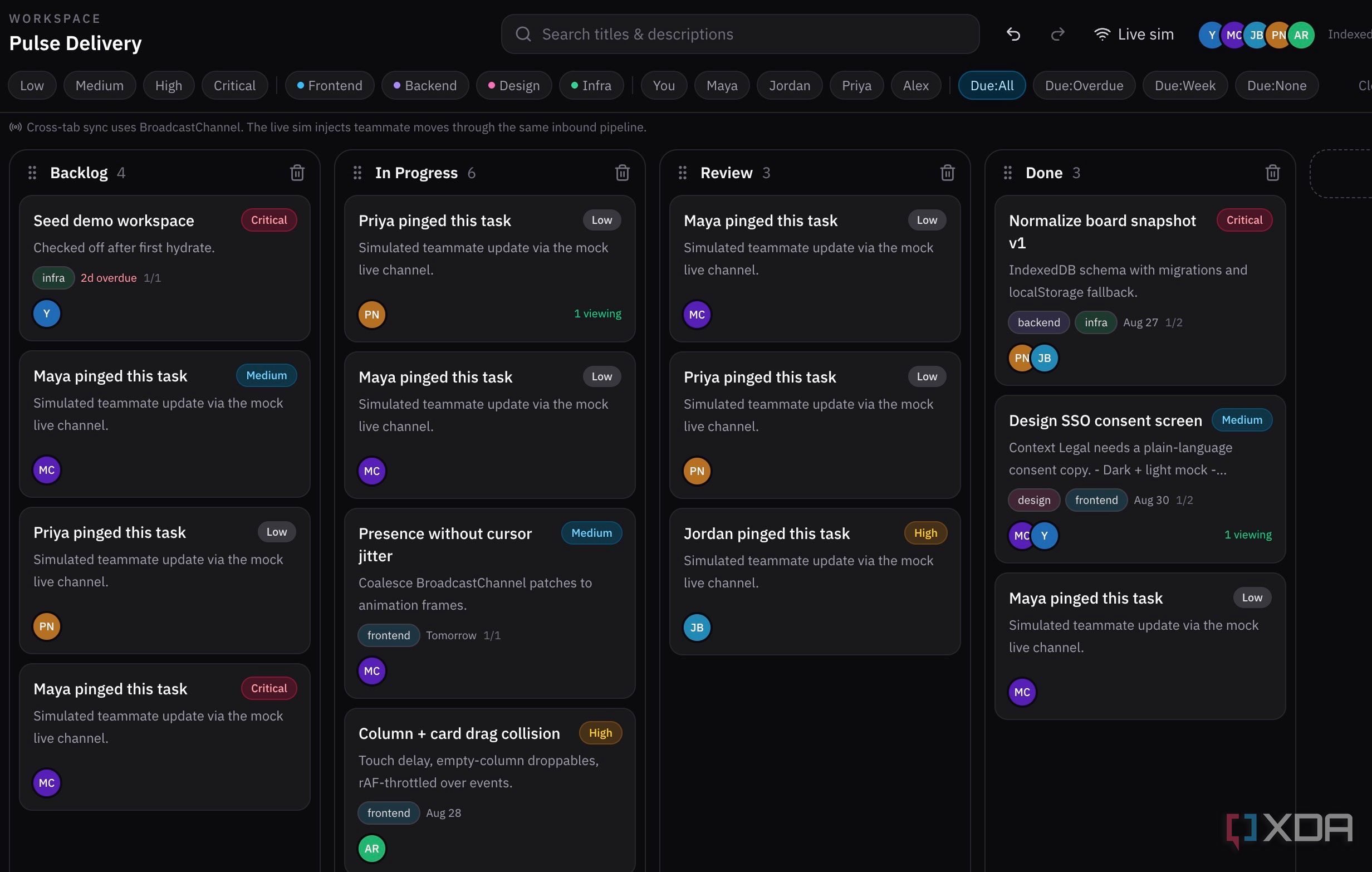 Cursor creating Kanban board