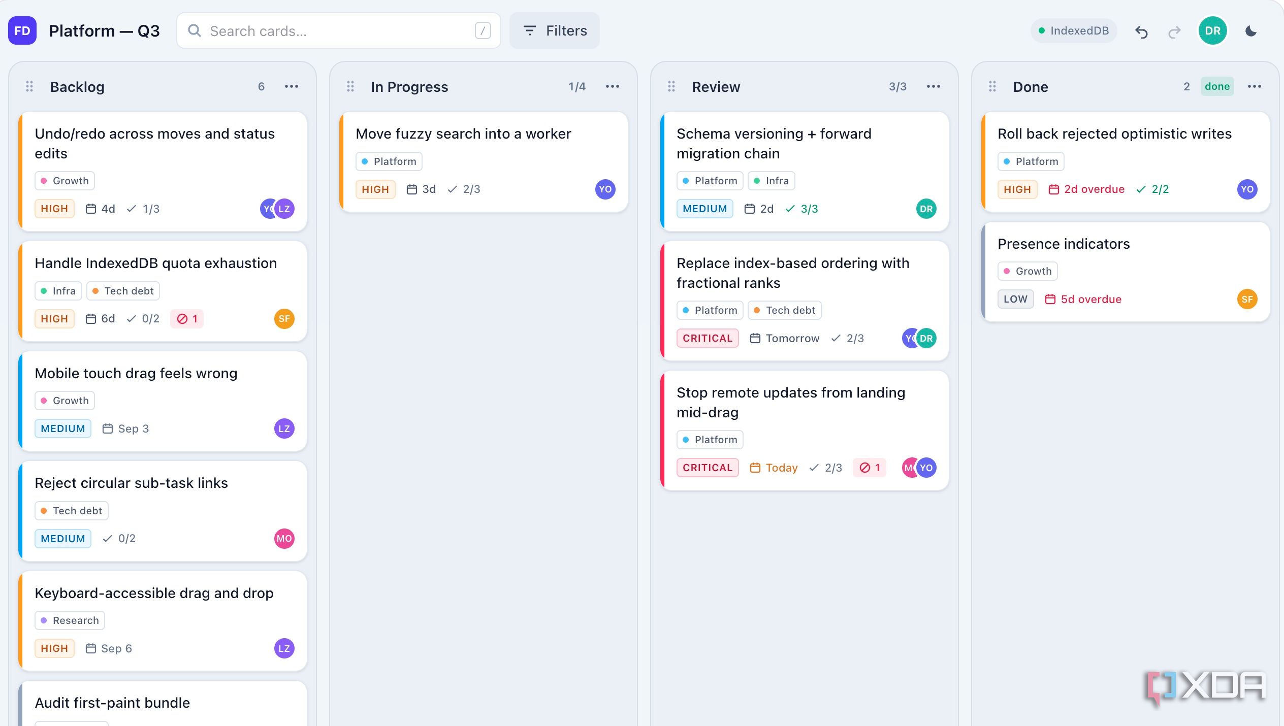Claude creating Kanban board