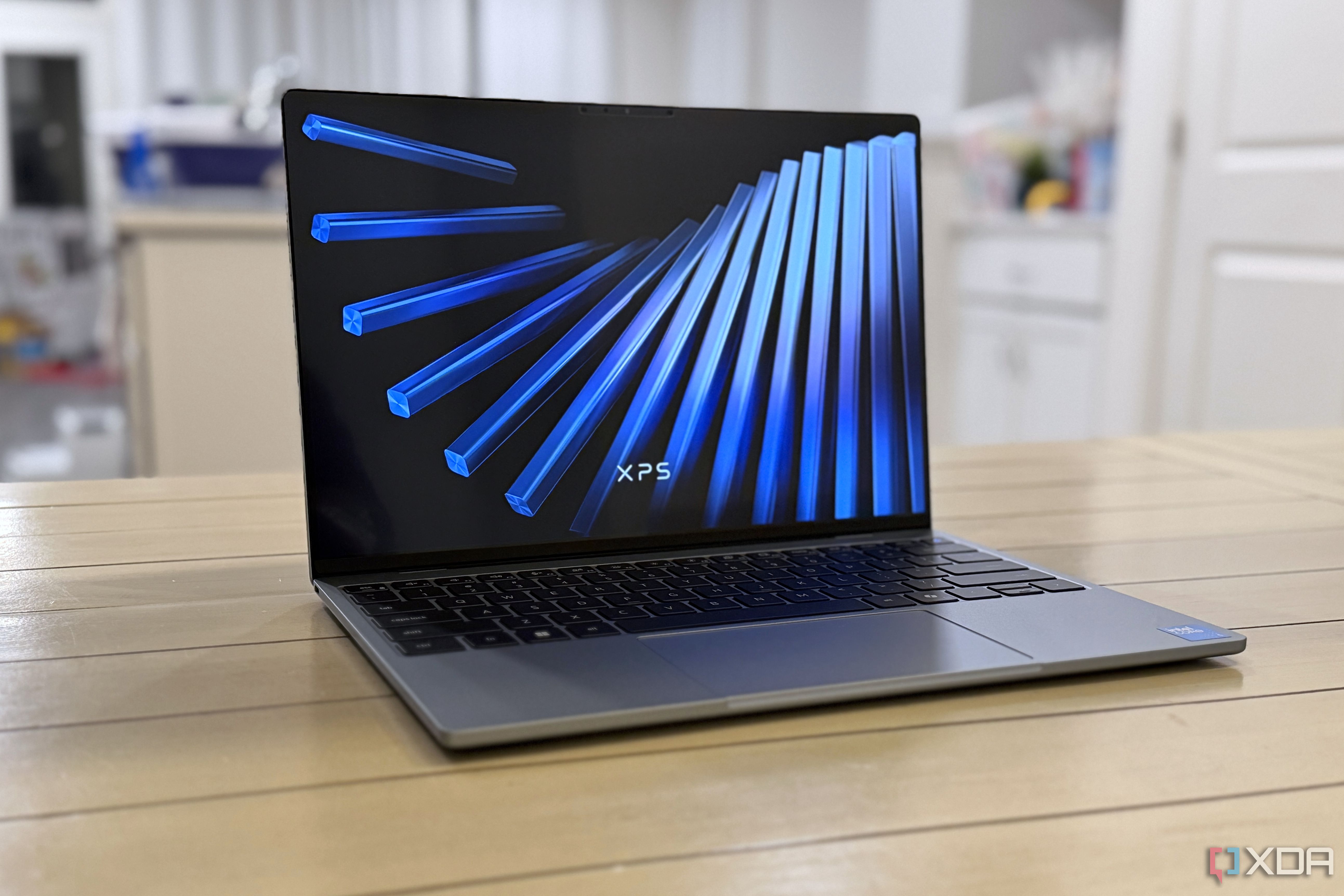 dell xps 13 showing the lock screen
