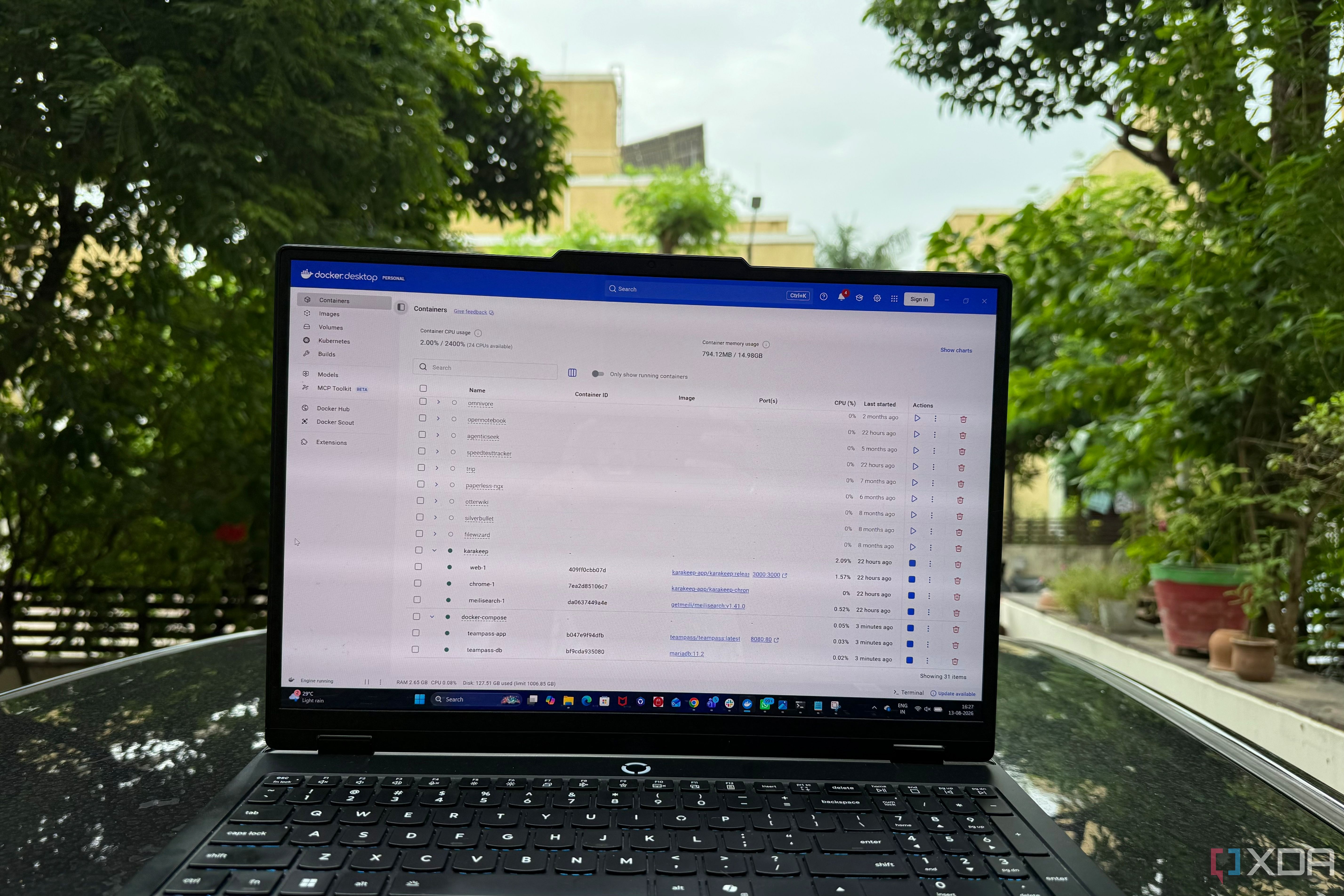 Docker compose on Windows 11