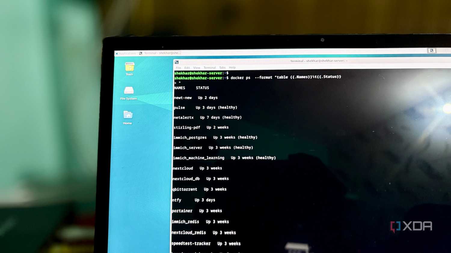 Почему старый ноутбук — лучший выбор для домашнего сервера Docker containers running healthy after resolving the network issue