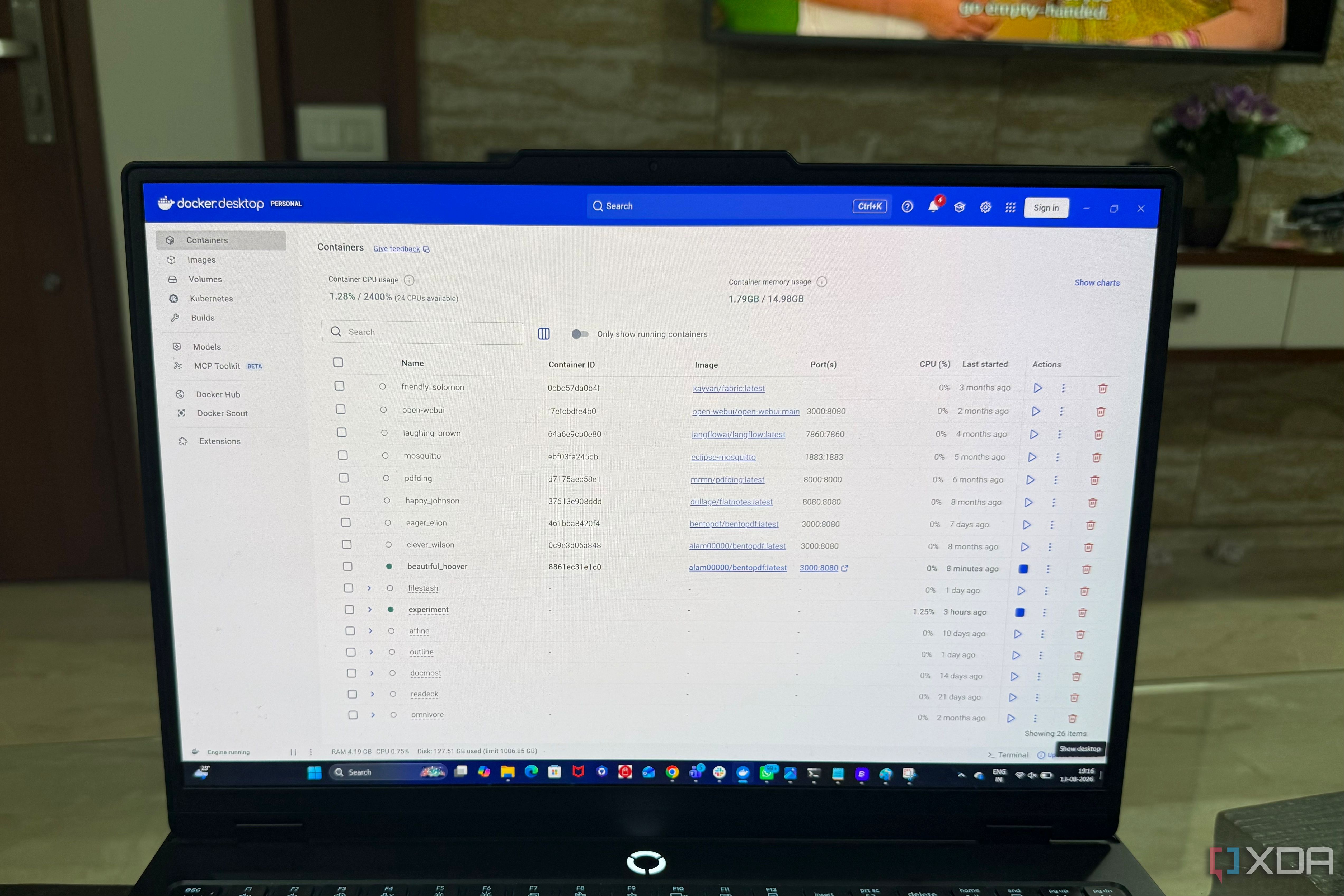 Docker containers in Windows 11