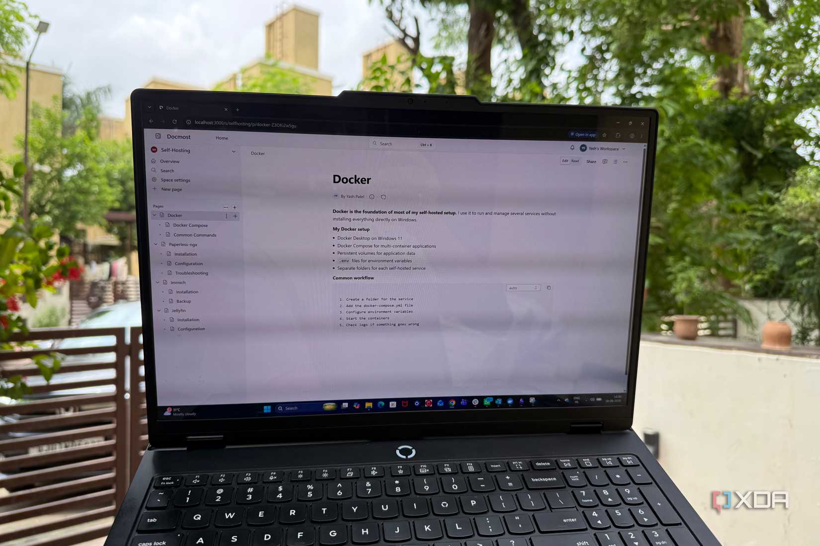 Docmost на Lenovo Legion