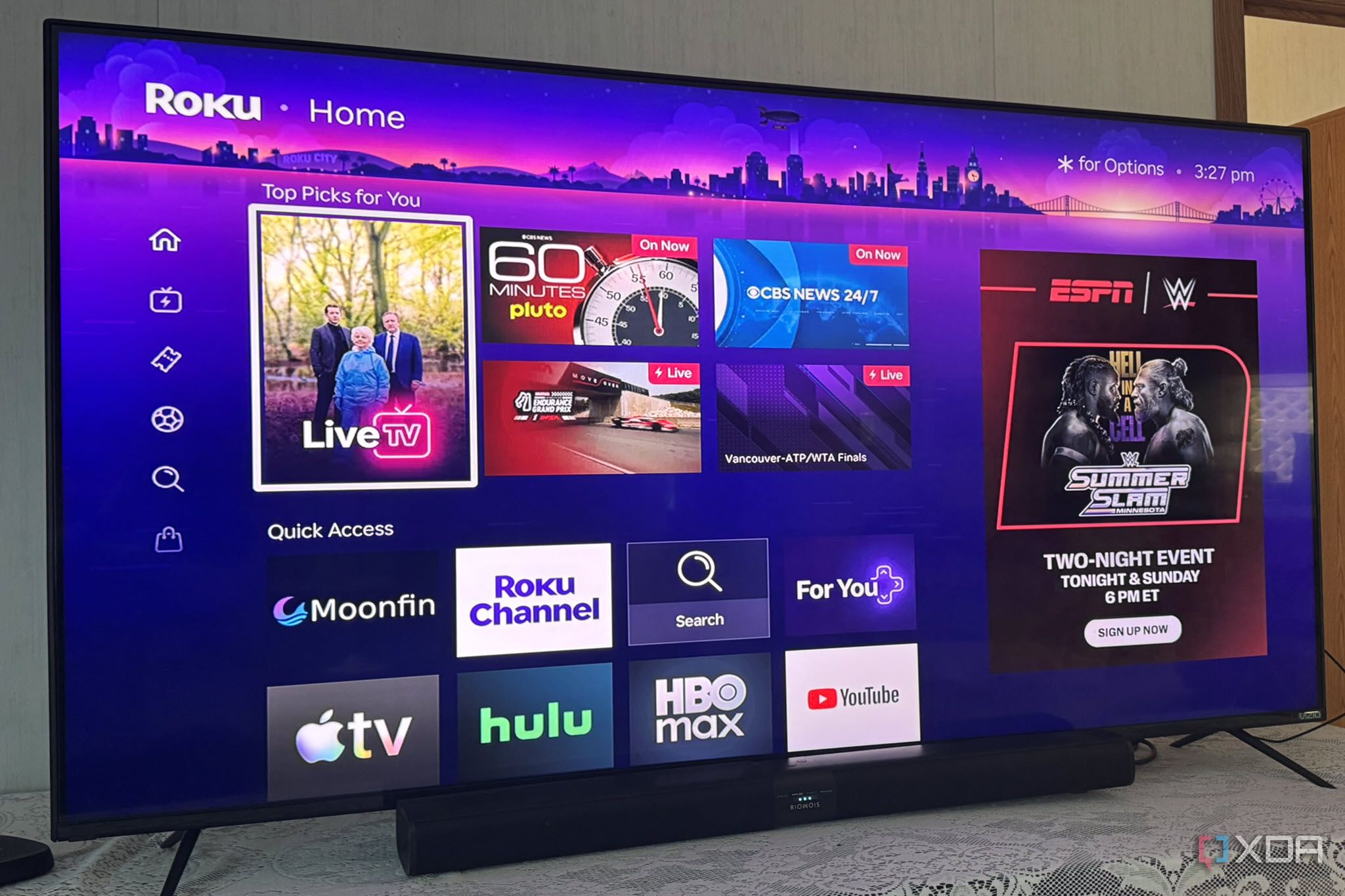 Roku home screen display ads