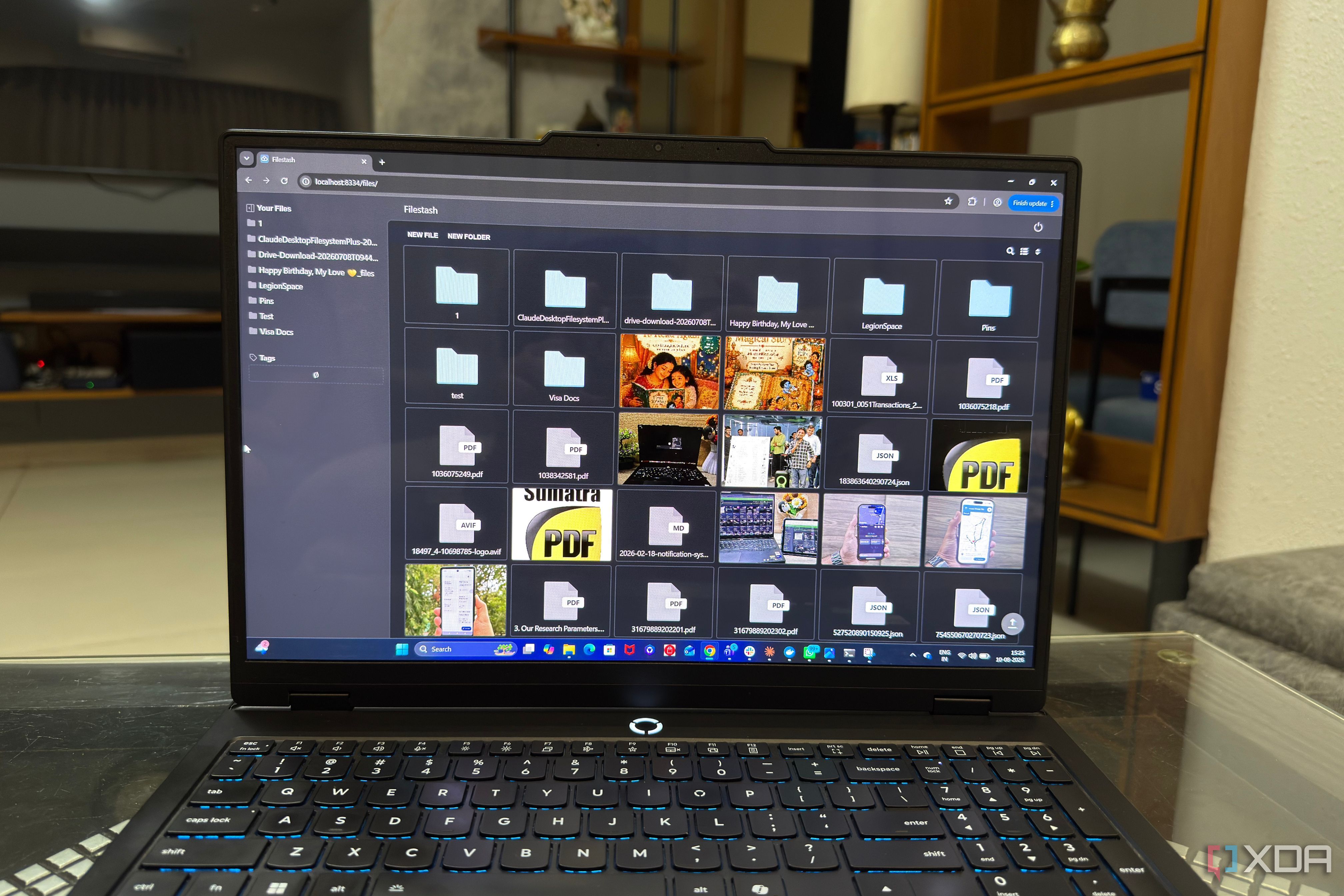 Filestash open on Lenovo Legion