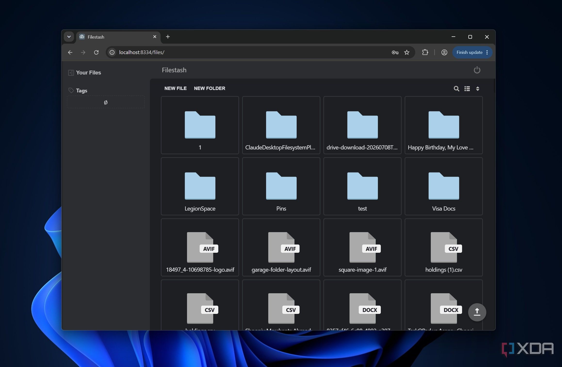 Filestash folders