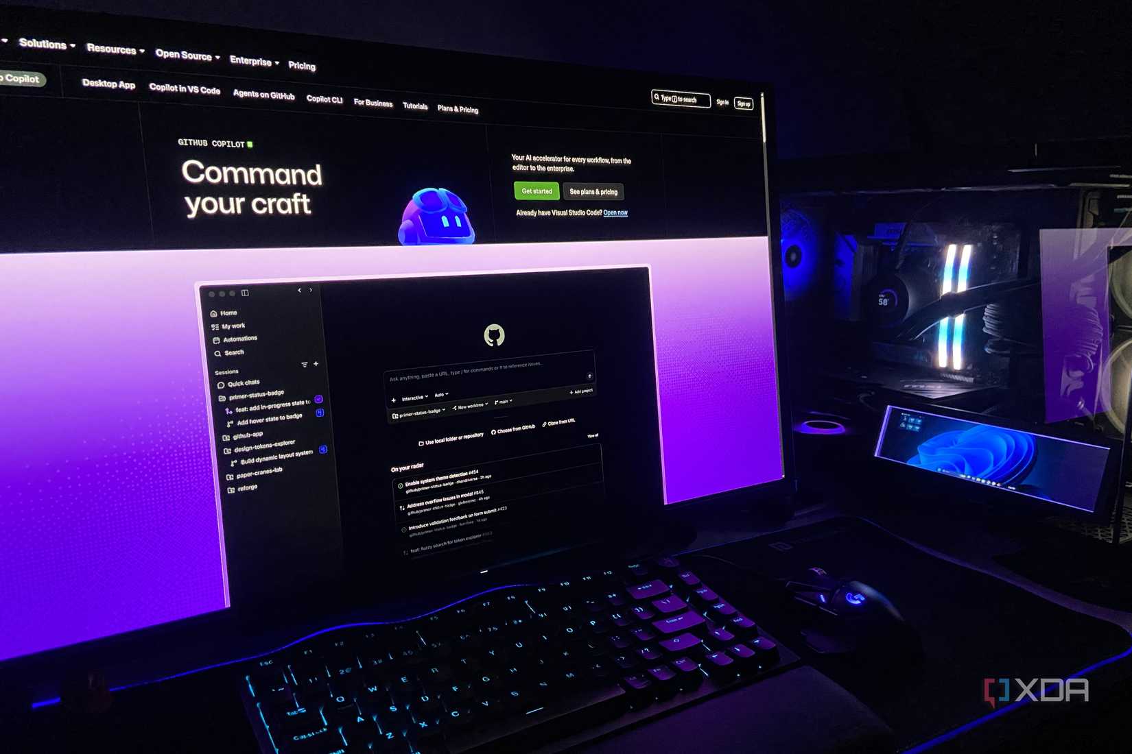 GitHub copilot on a Windows 11 PC.