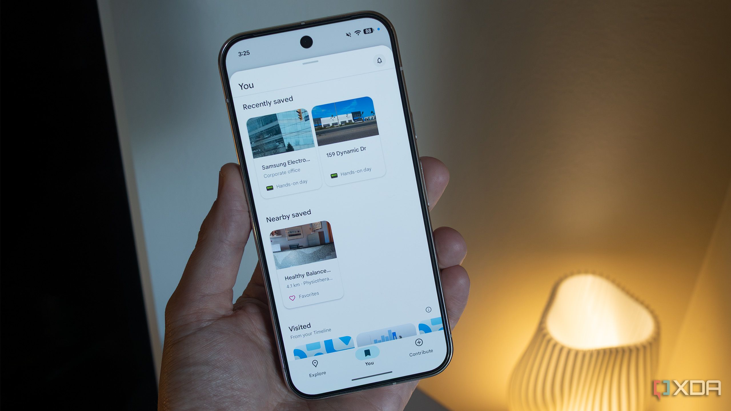 Google Maps custom lists feature on the Pixel 10 Pro