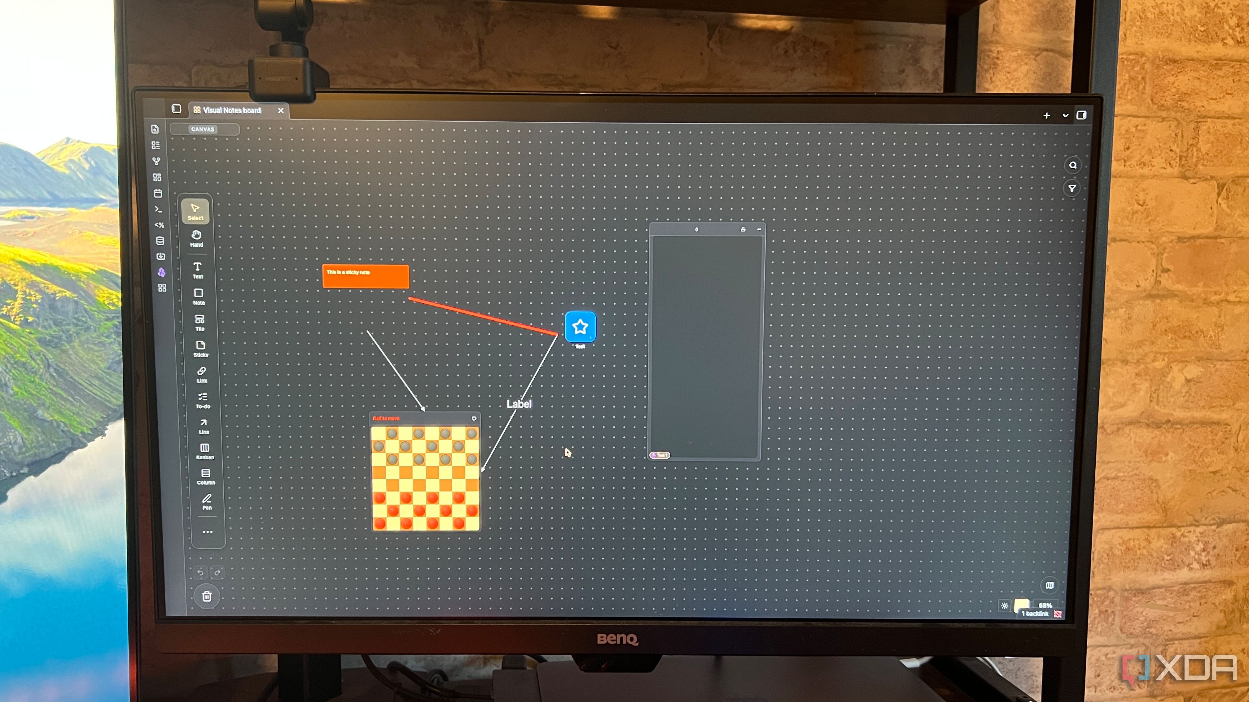A Visual Notes-enhanced Canvas in Obsidian