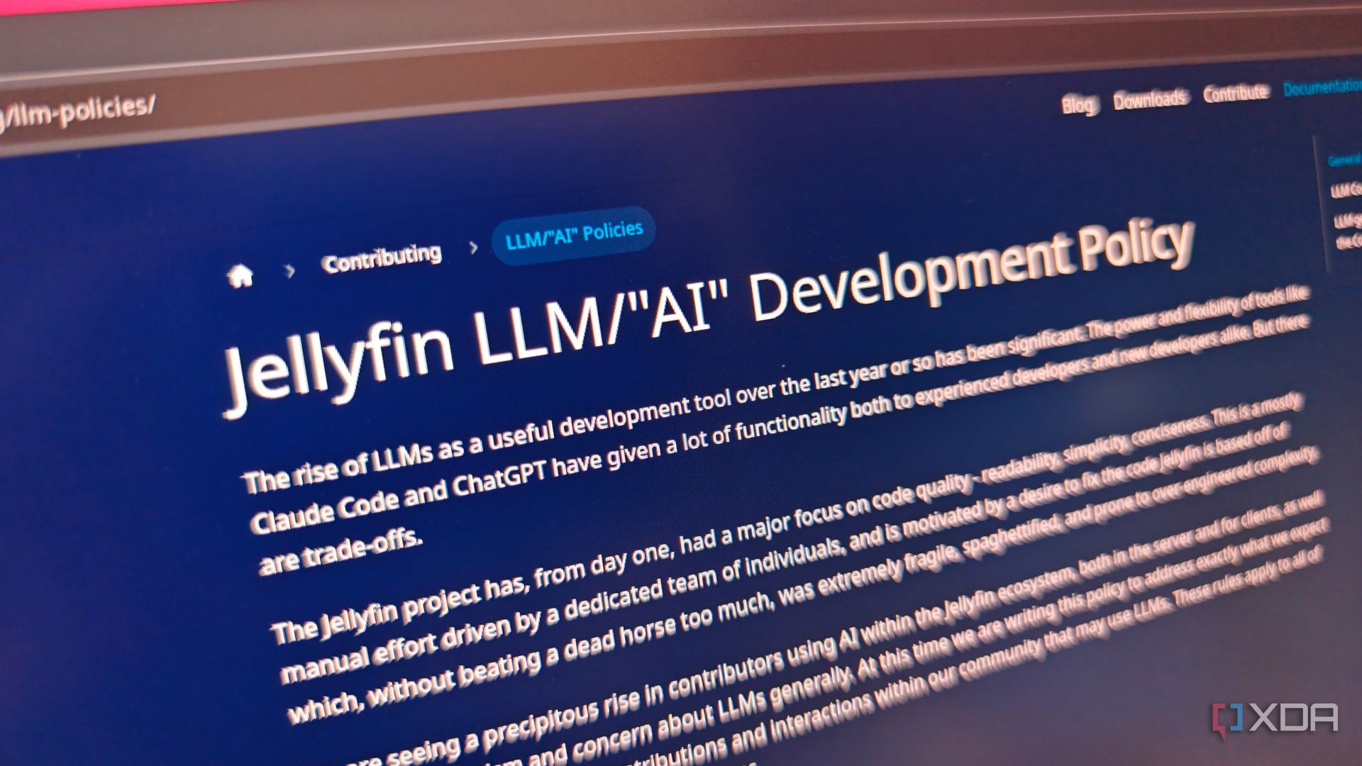 Jellyfin AI policy