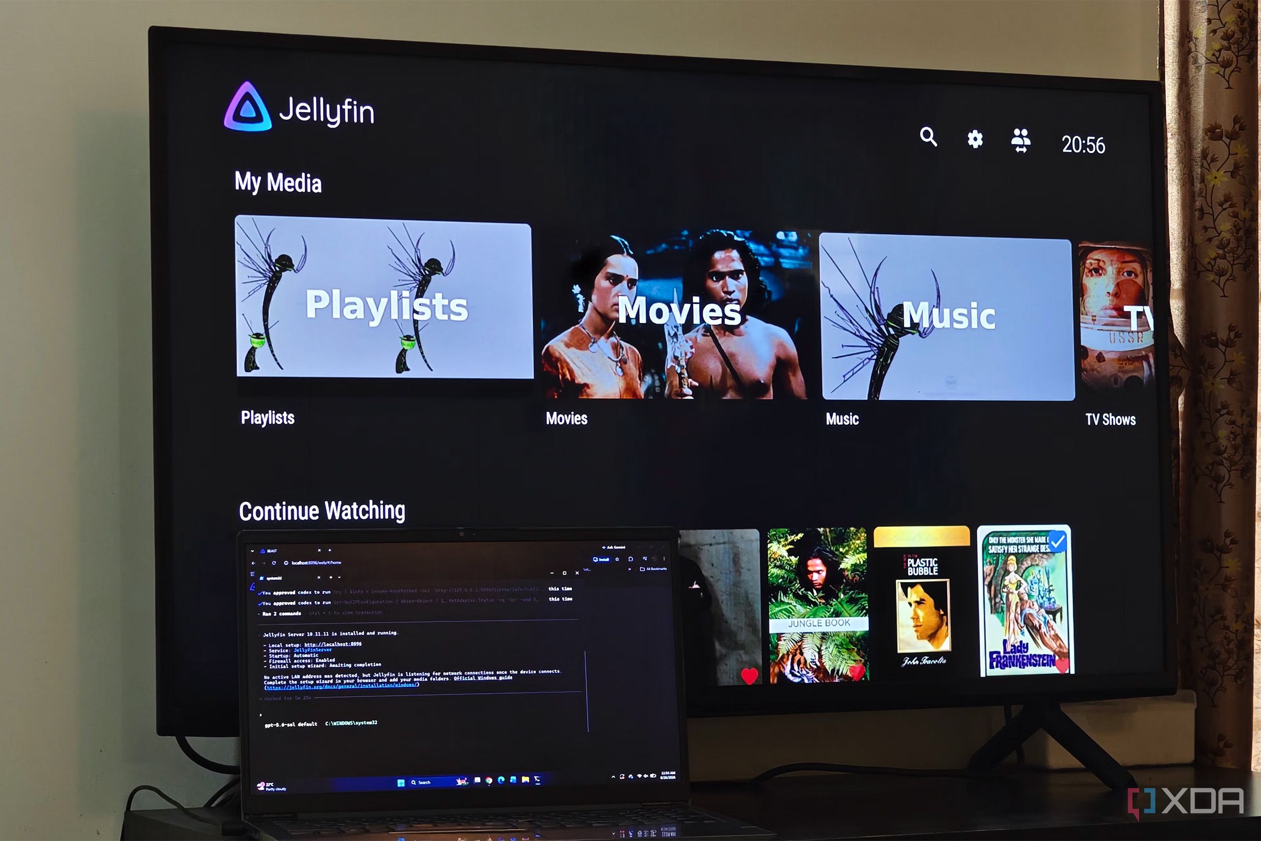 Jellyfin Laptop streaming device 