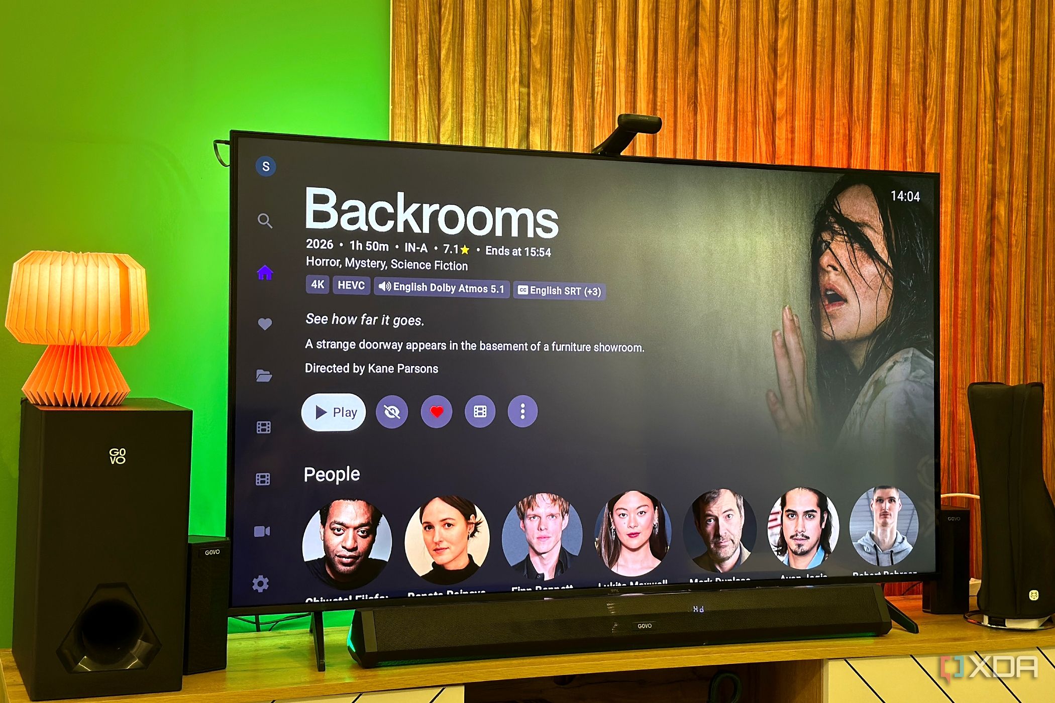 Jellyfin movie card on Wholphin app on 4K Mini-LED TV.