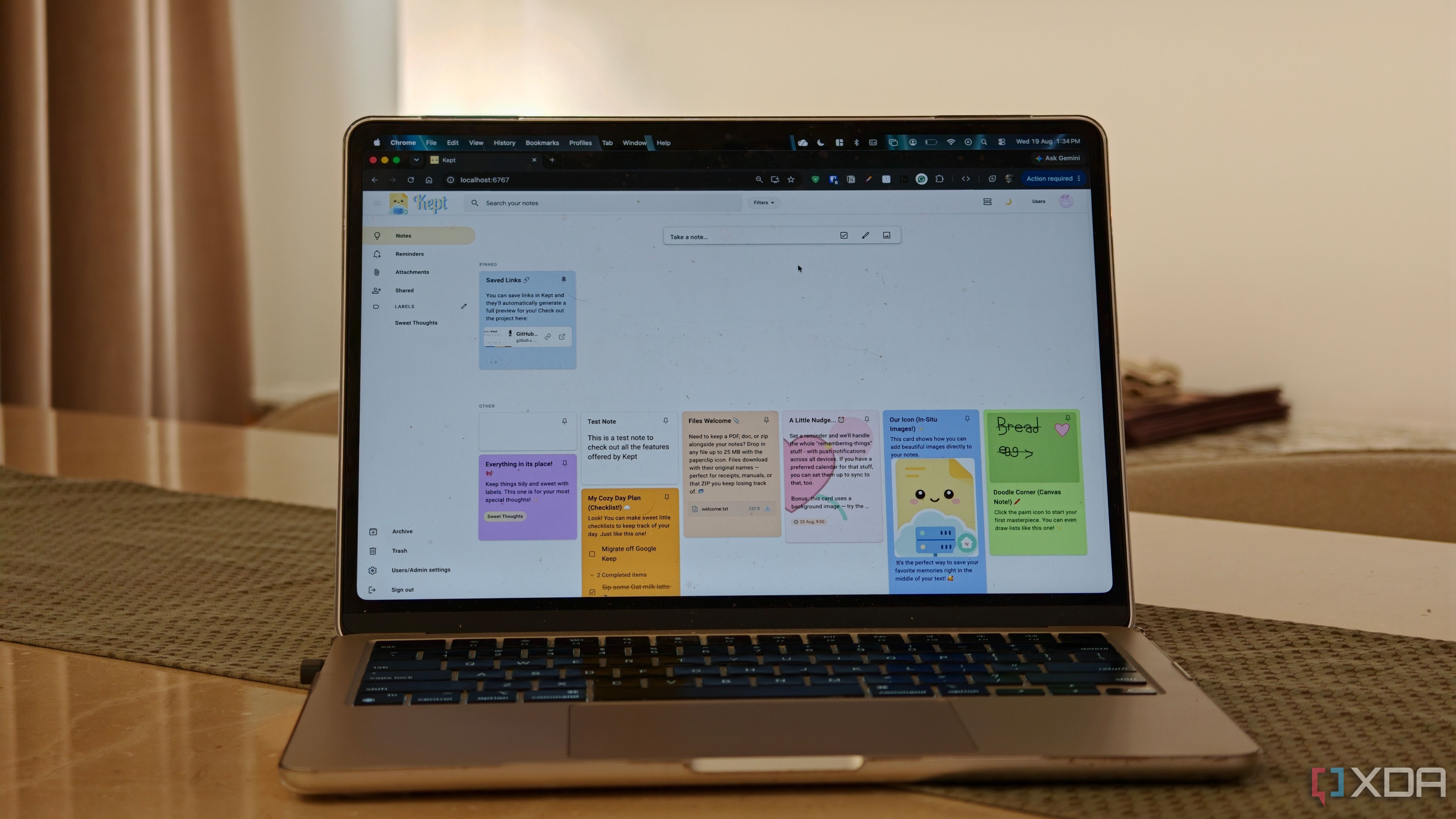 kept google keep replacement on a laptop