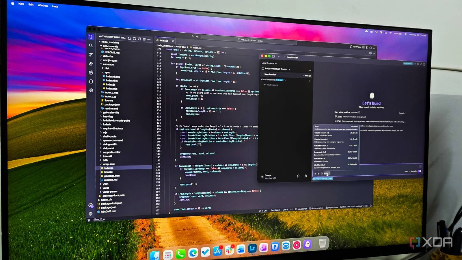 Редактор Kiro: лучший форк VS Code для работы с искусственным интеллектом Интерфейс редактора кода Kiro на экране компьютера