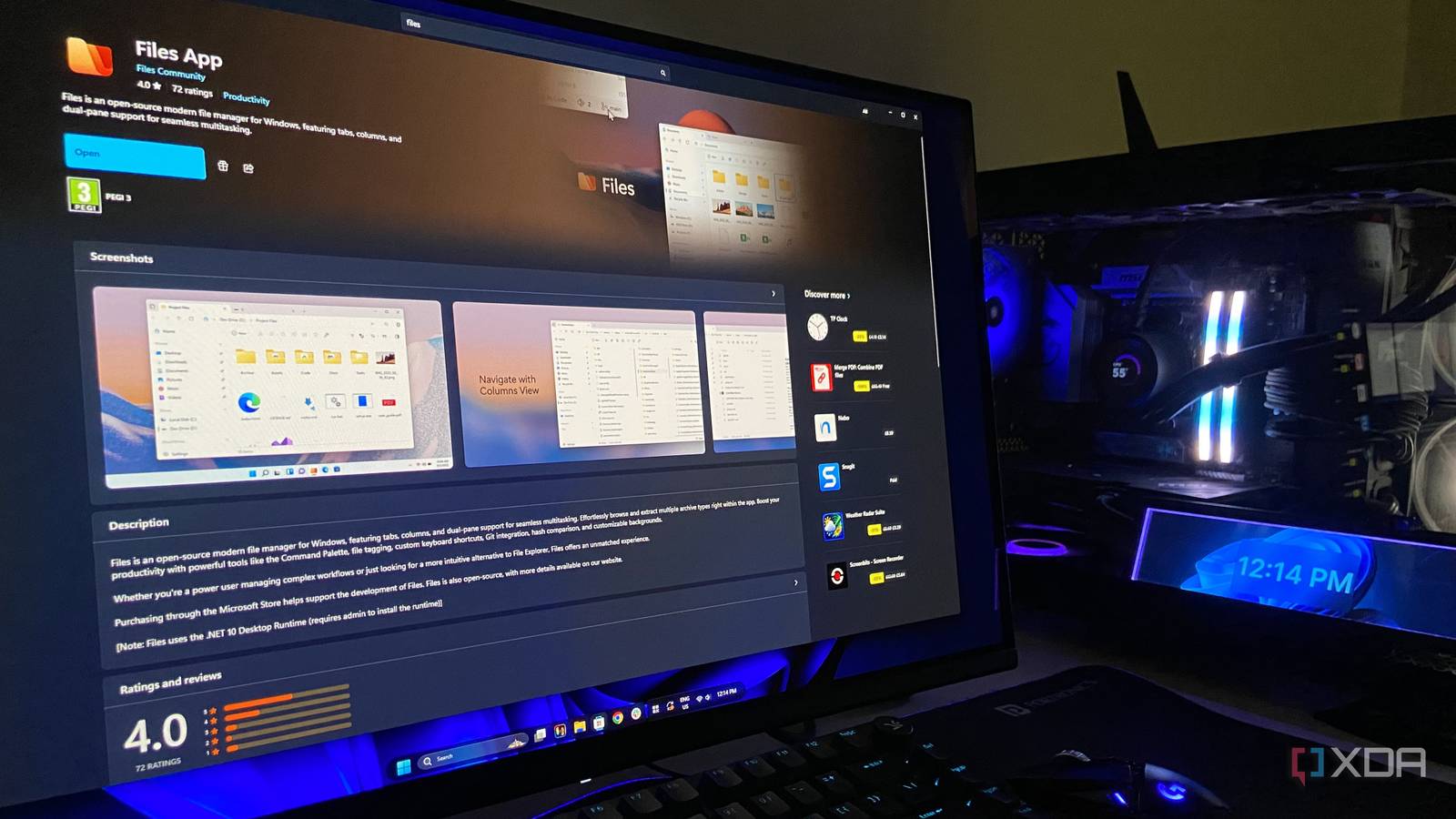 Утилита Files для Windows 11: как открытый исходный код исправил медленное контекстное меню Интерфейс файлового менеджера Files в операционной системе Windows 11
