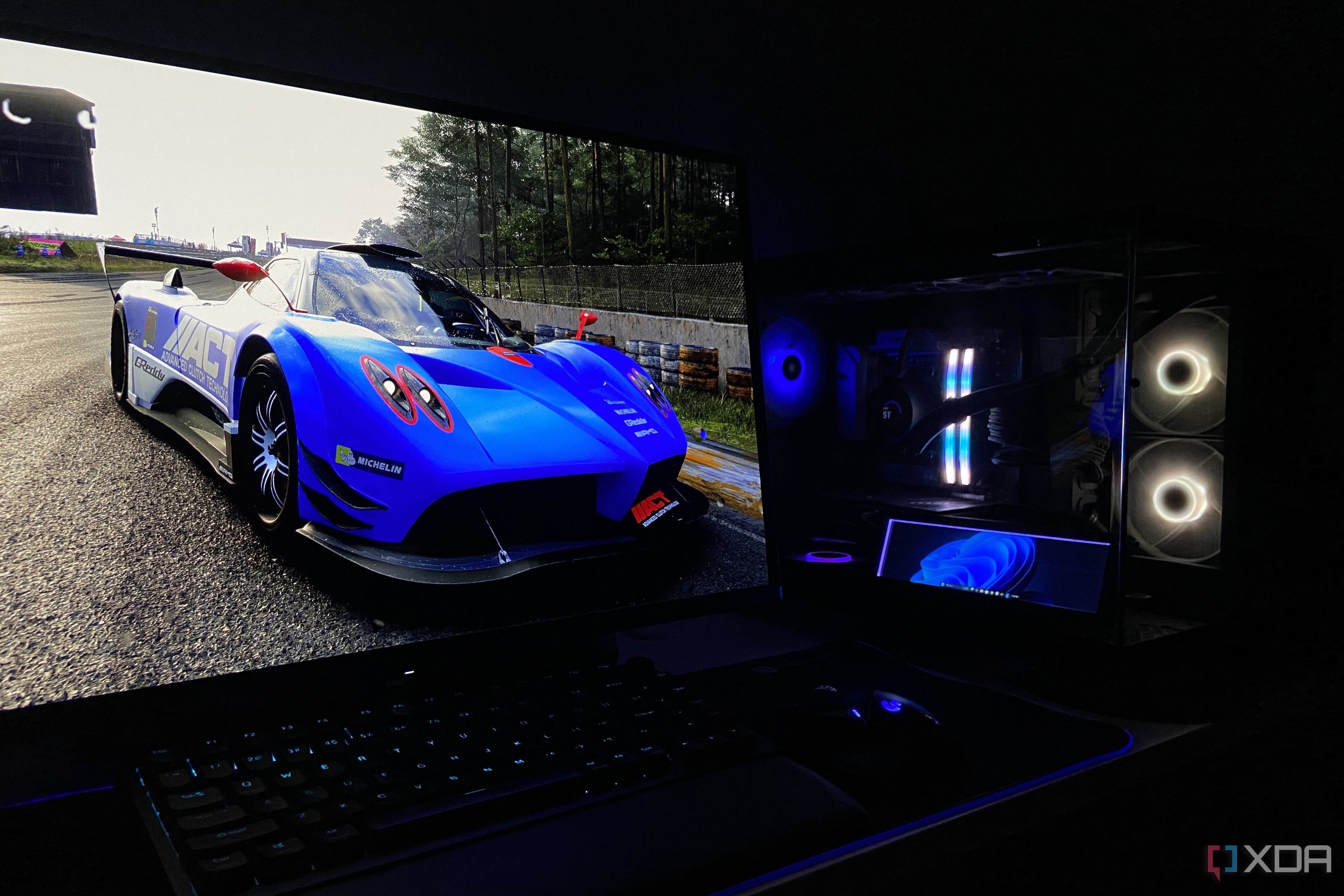 Upscaling on Forza Horizon 6 using Deep Learning Super Sampling (DLSS).