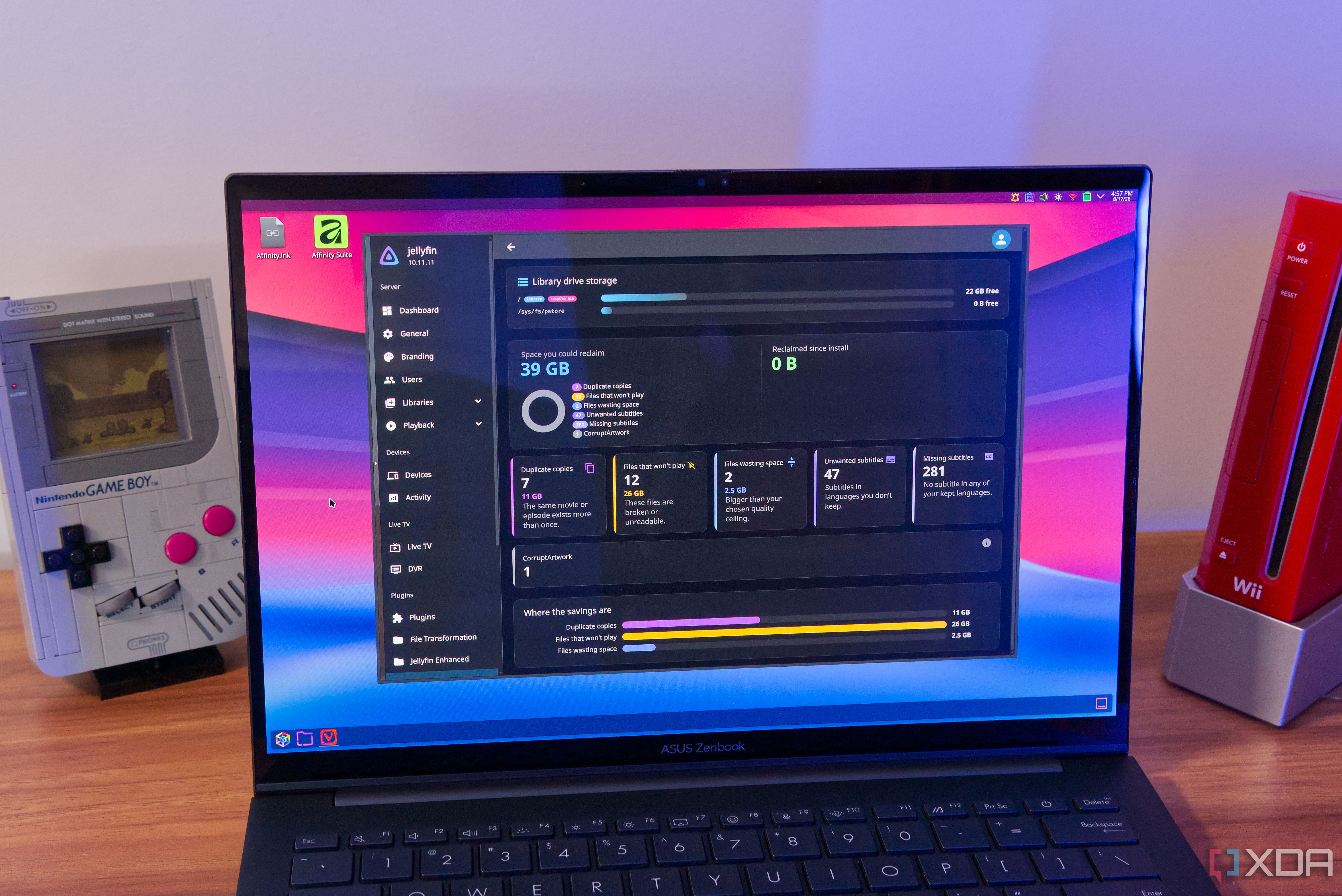 A laptop using a browser to display the MediaDash dashboard