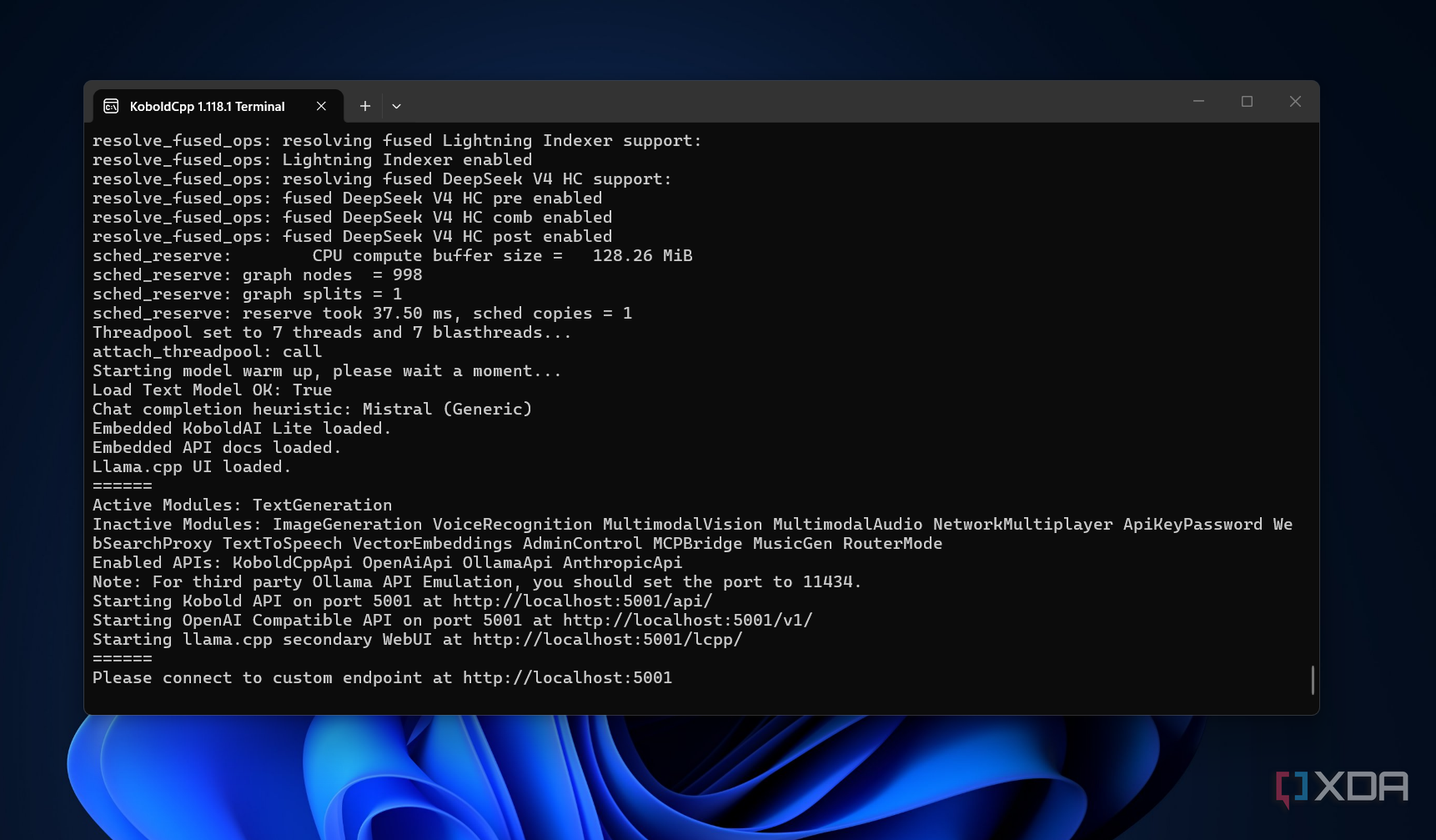 Mistral 7B running on KoboldCPP