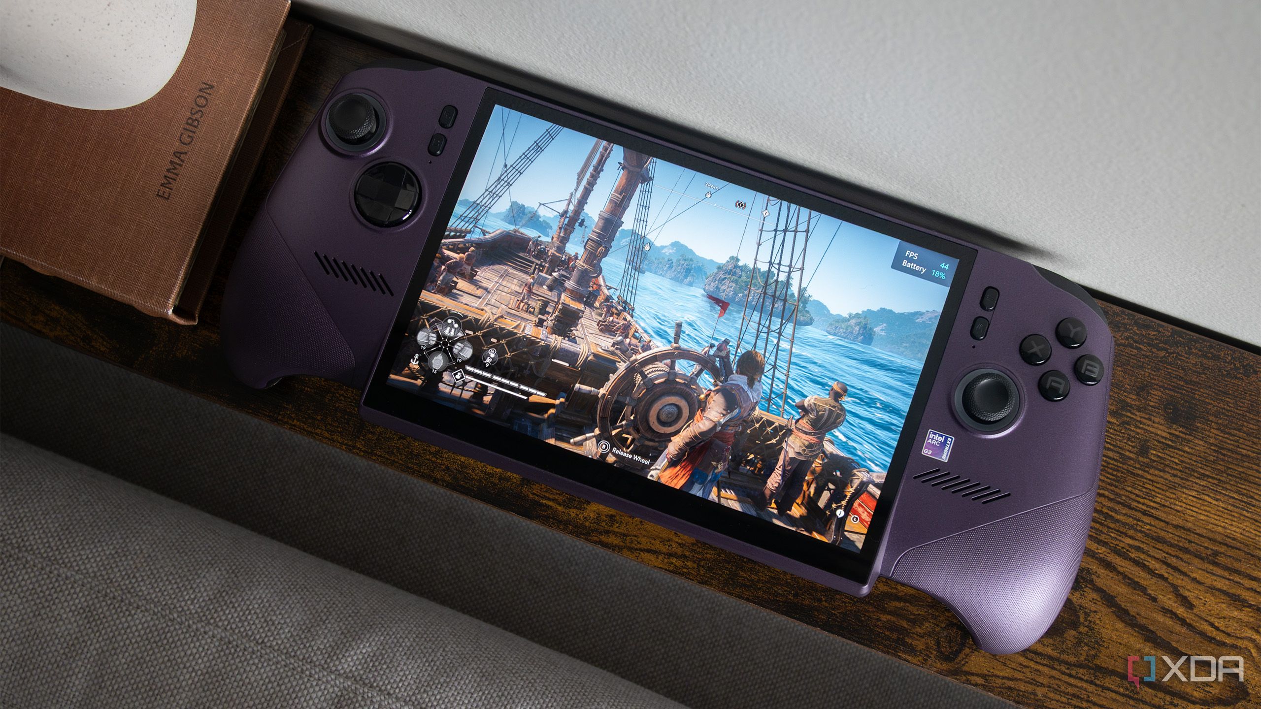 The MSI Claw 8 EX AI+ with Assassin's Creed Black Flag Resynced running on it 