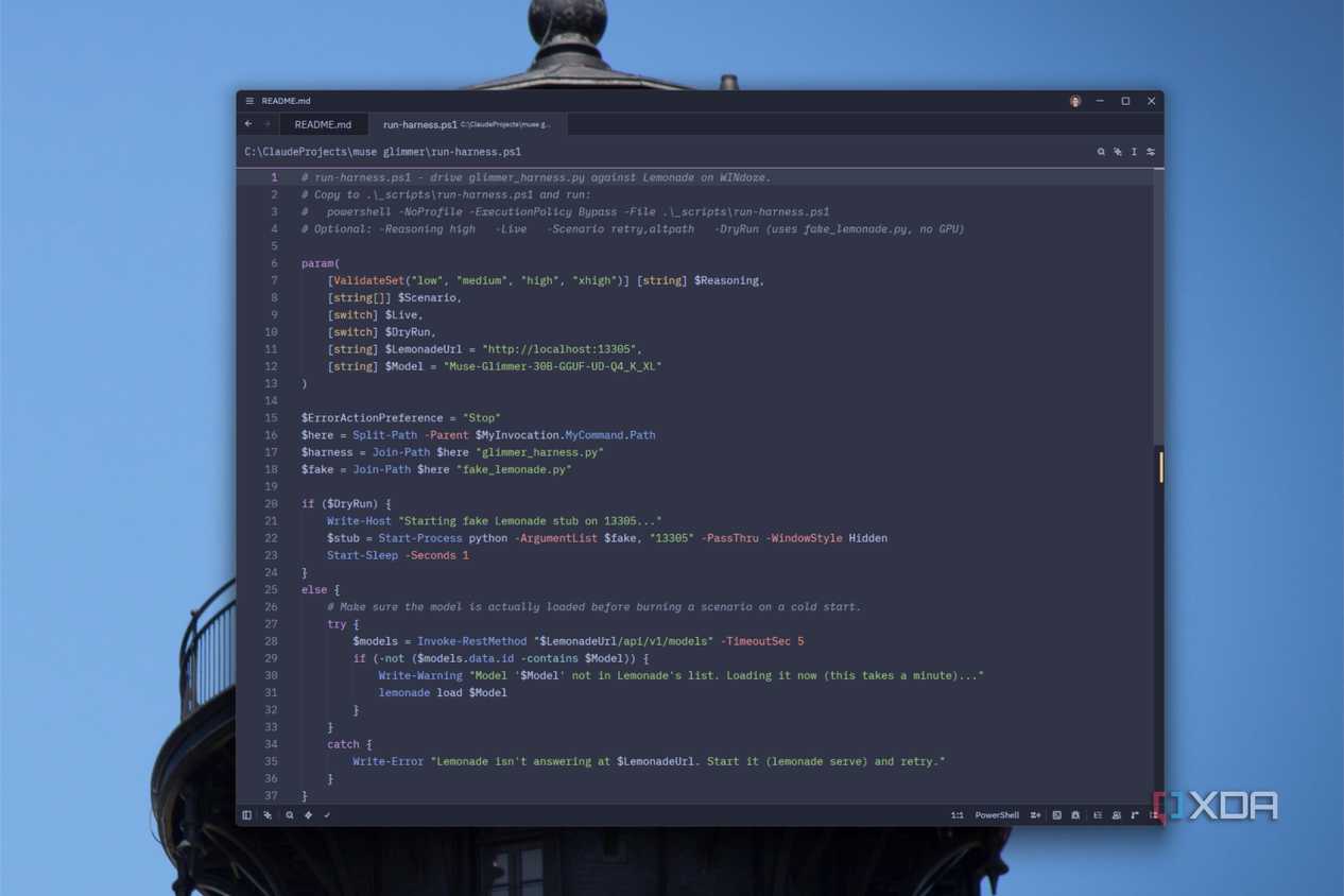 muse glimmer harness powershell