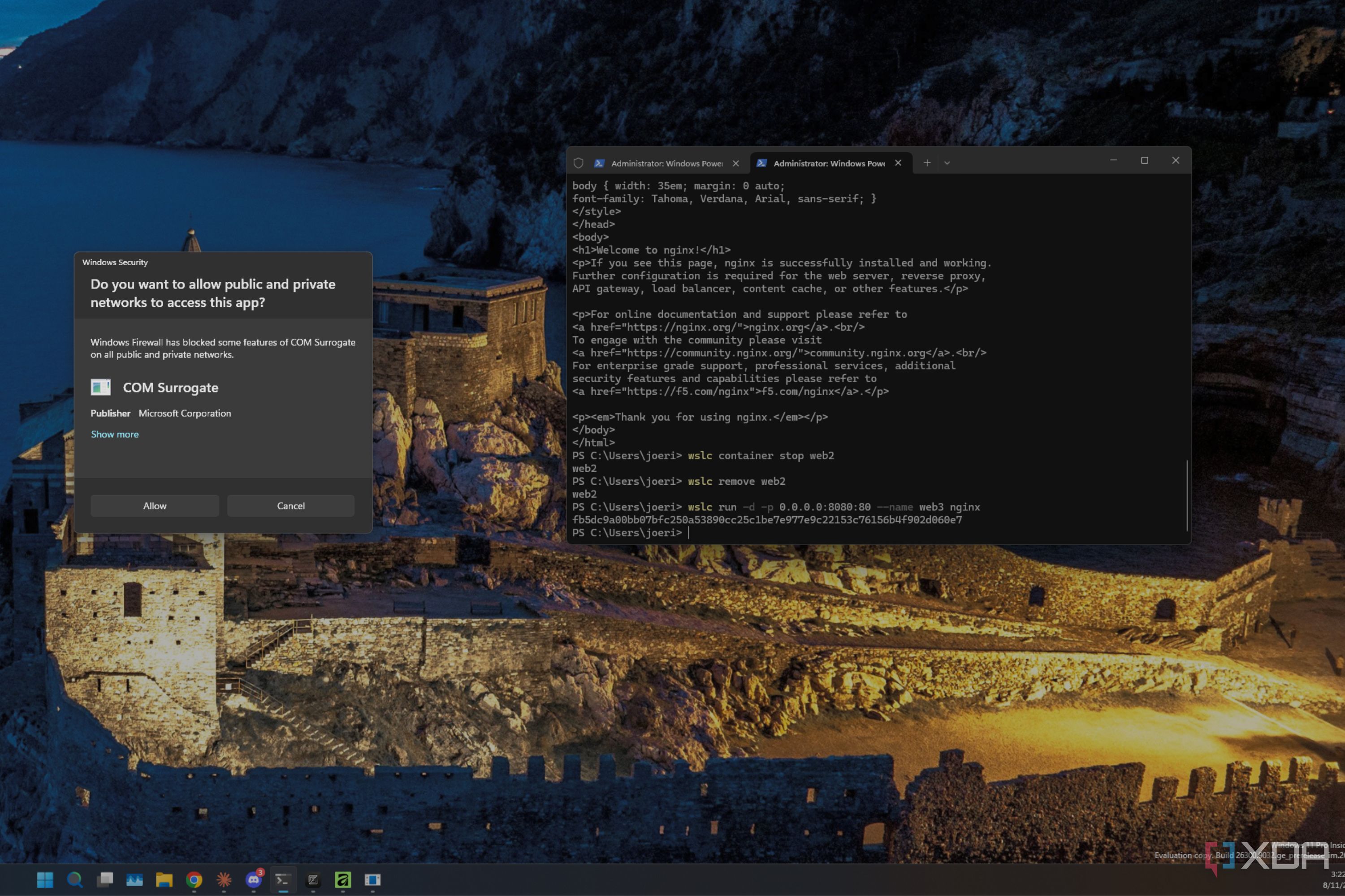Windows 11, Docker olmadan Linux konteynerleri çalıştırıyor: WSL Containers test edildi
