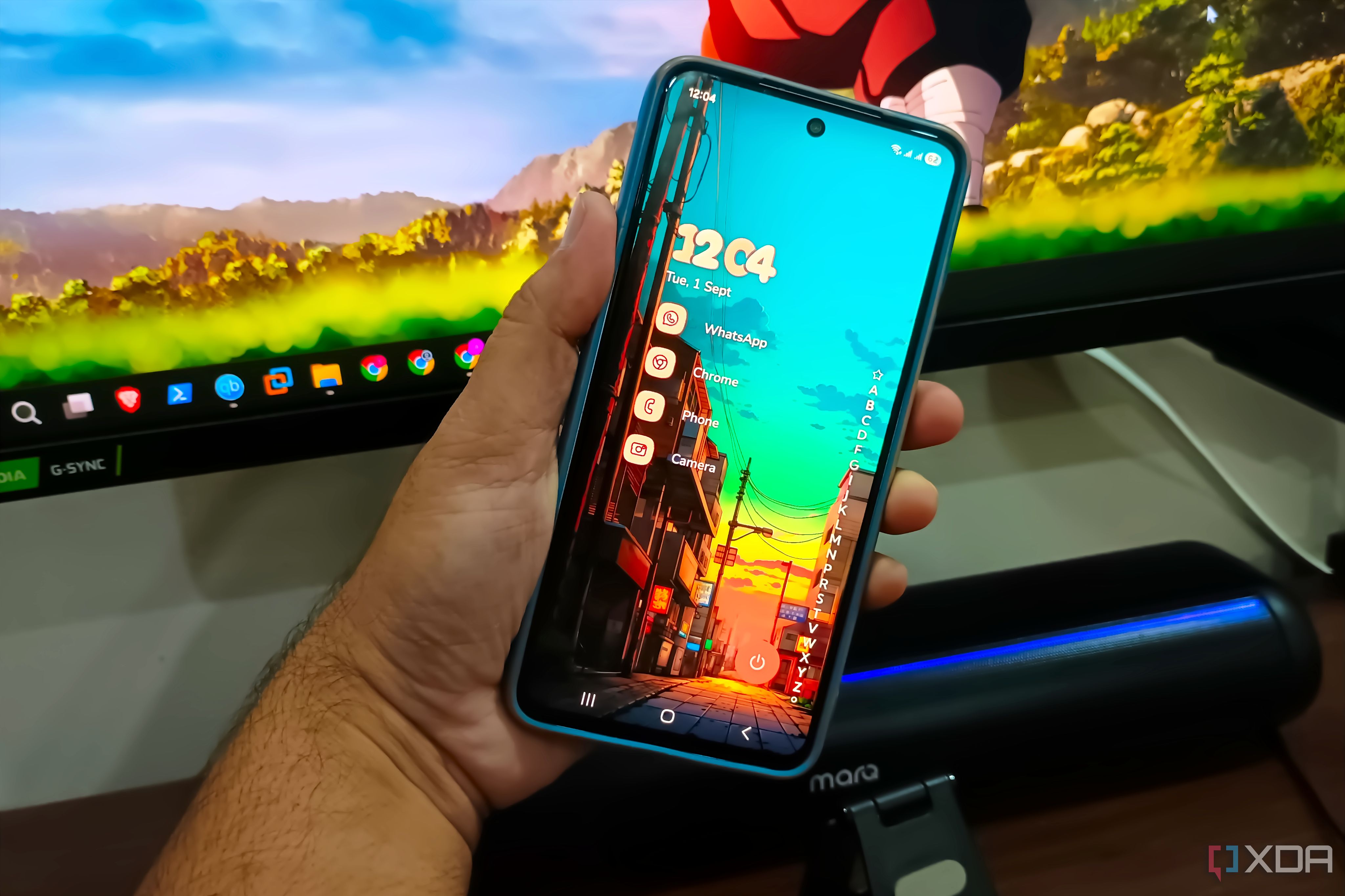 photo of niagara launcher samsung phone