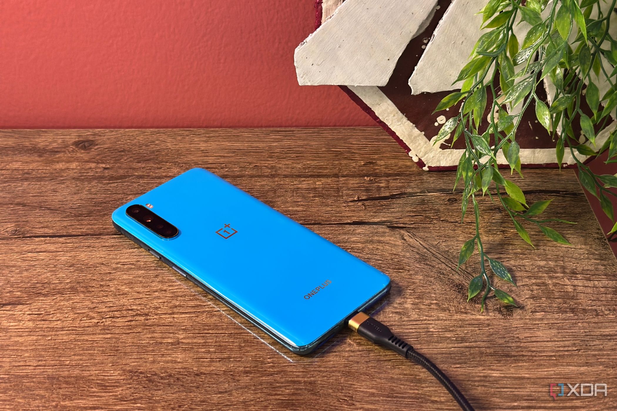 OnePlus Nord with a cheap USB-C cable.