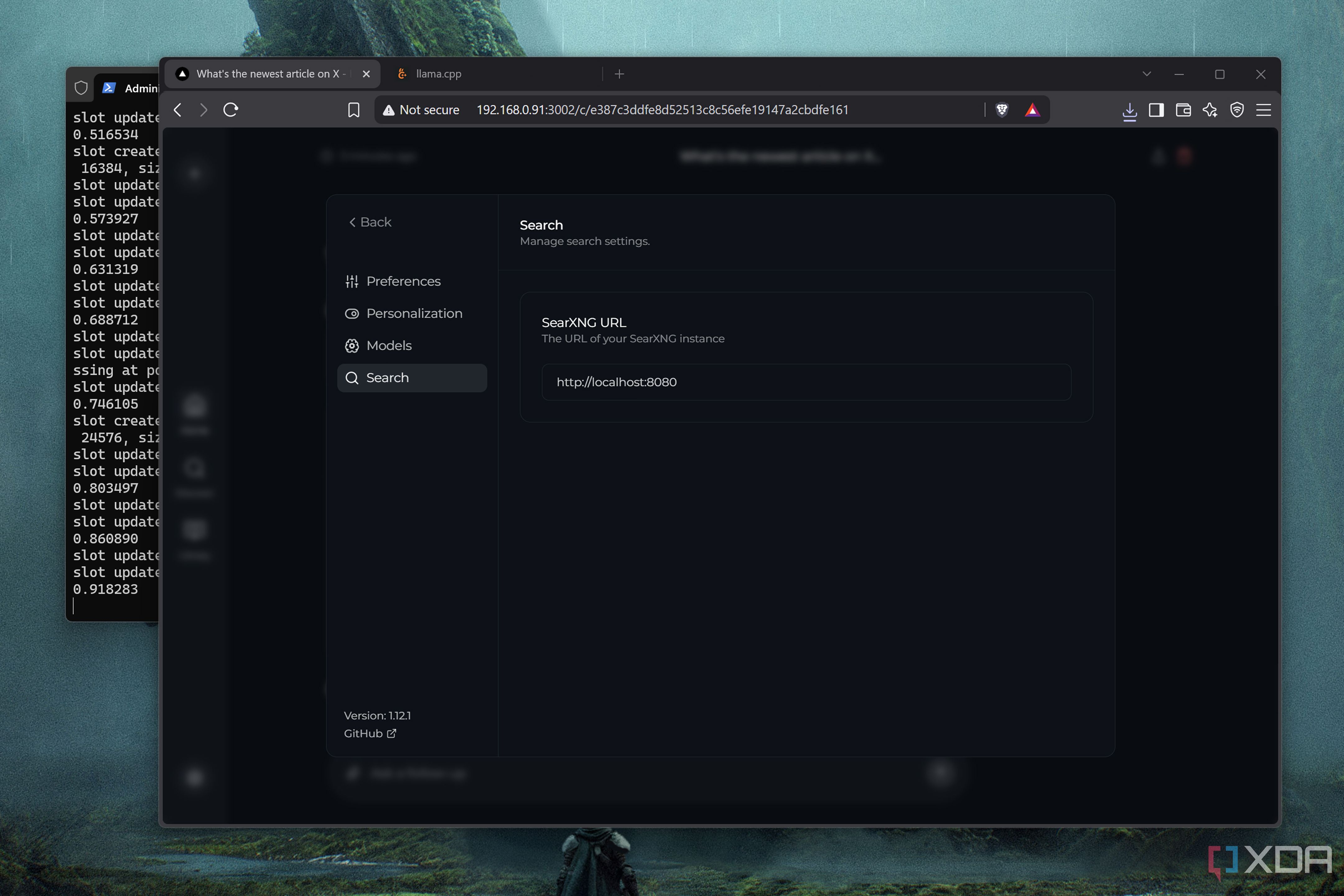 Configuring SearXNG within Perplexica
