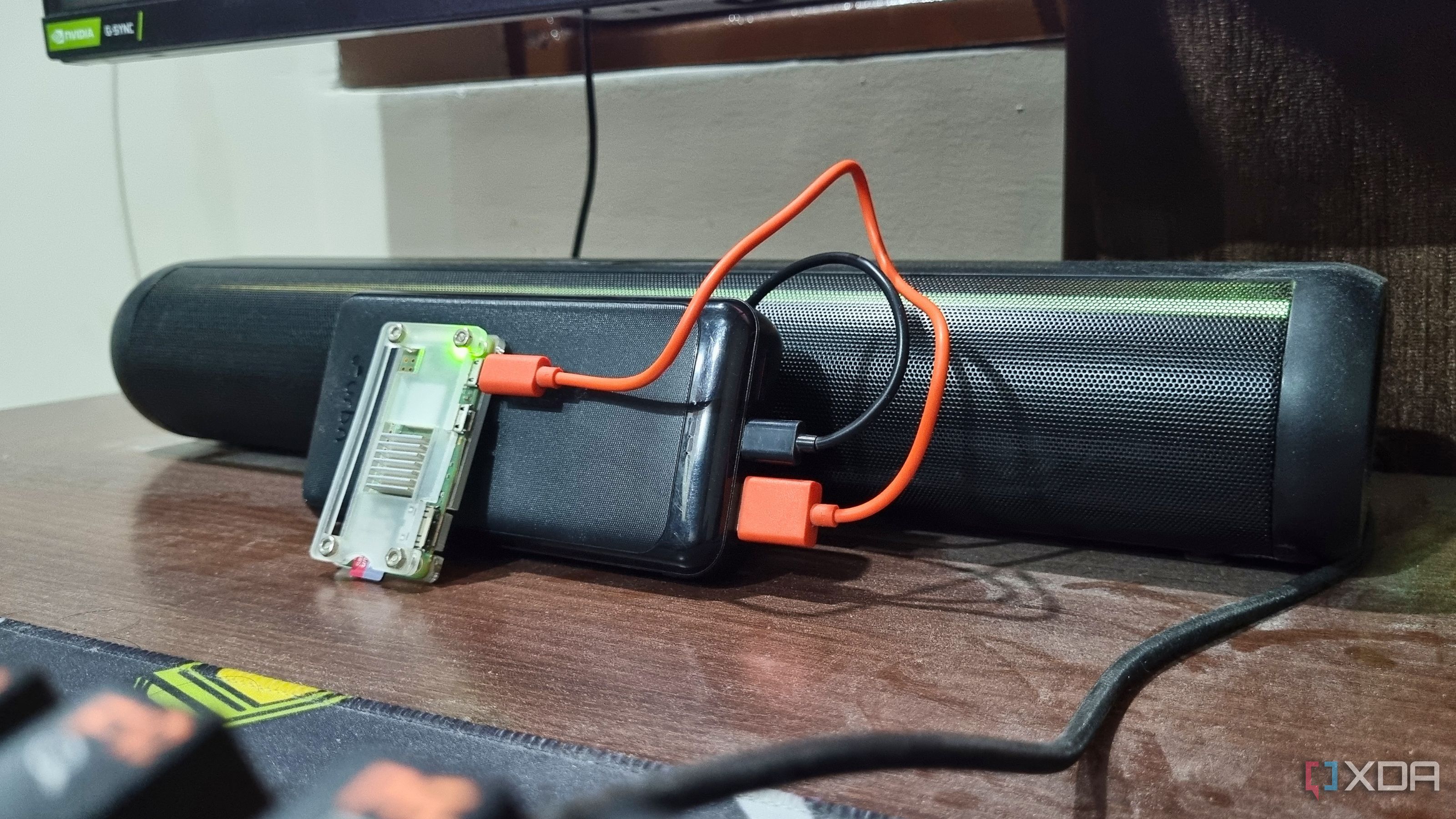 photo of pi zero 2w on speakers