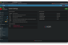 Pi-hole system stats showing uptime and resource usage on the Android phone
