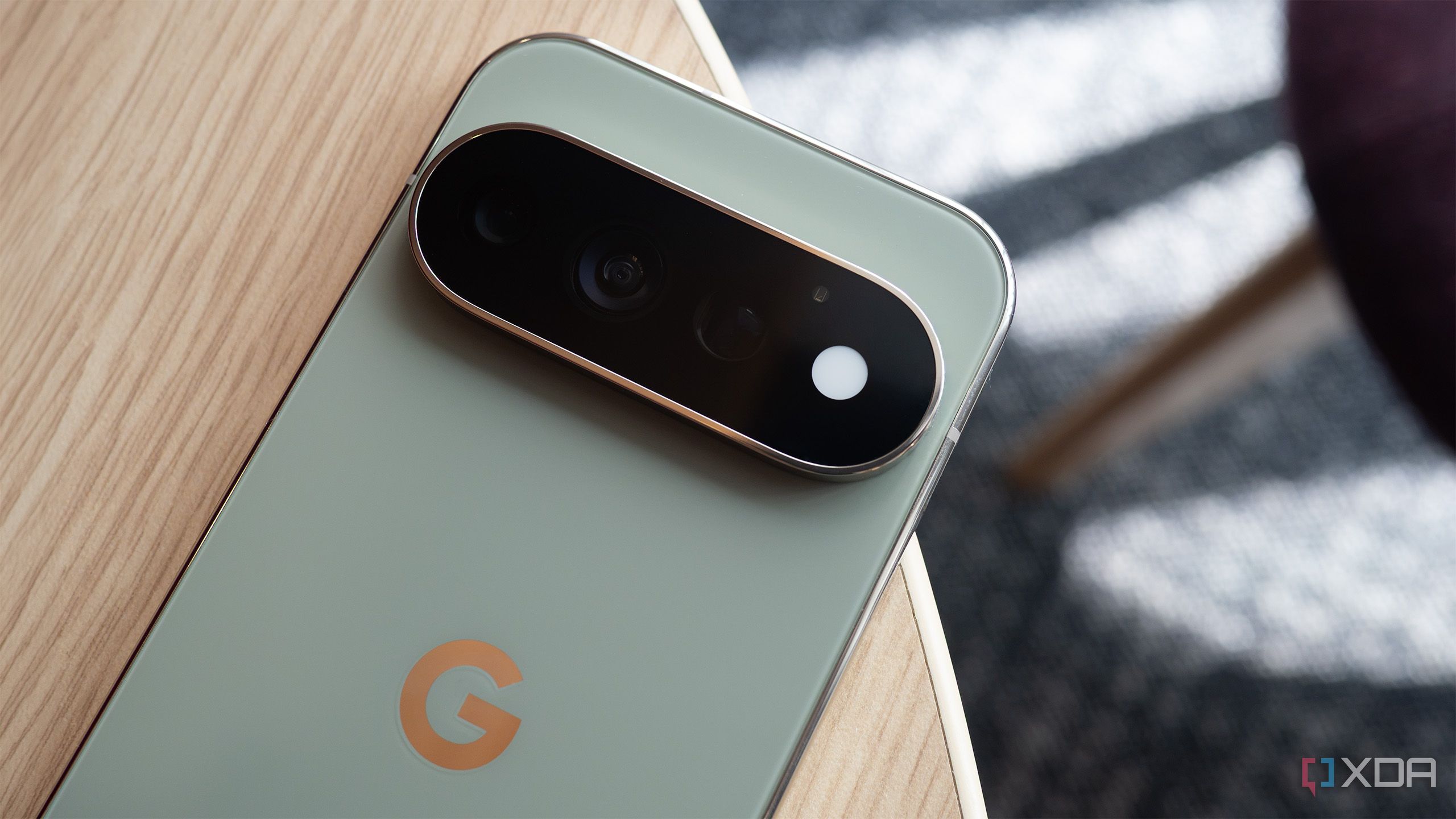 The Pixel 11 Pro sitting on a table 