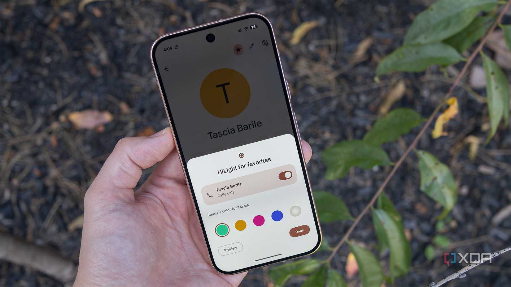 The Pixel 11 Pro's HiLight favorites setting